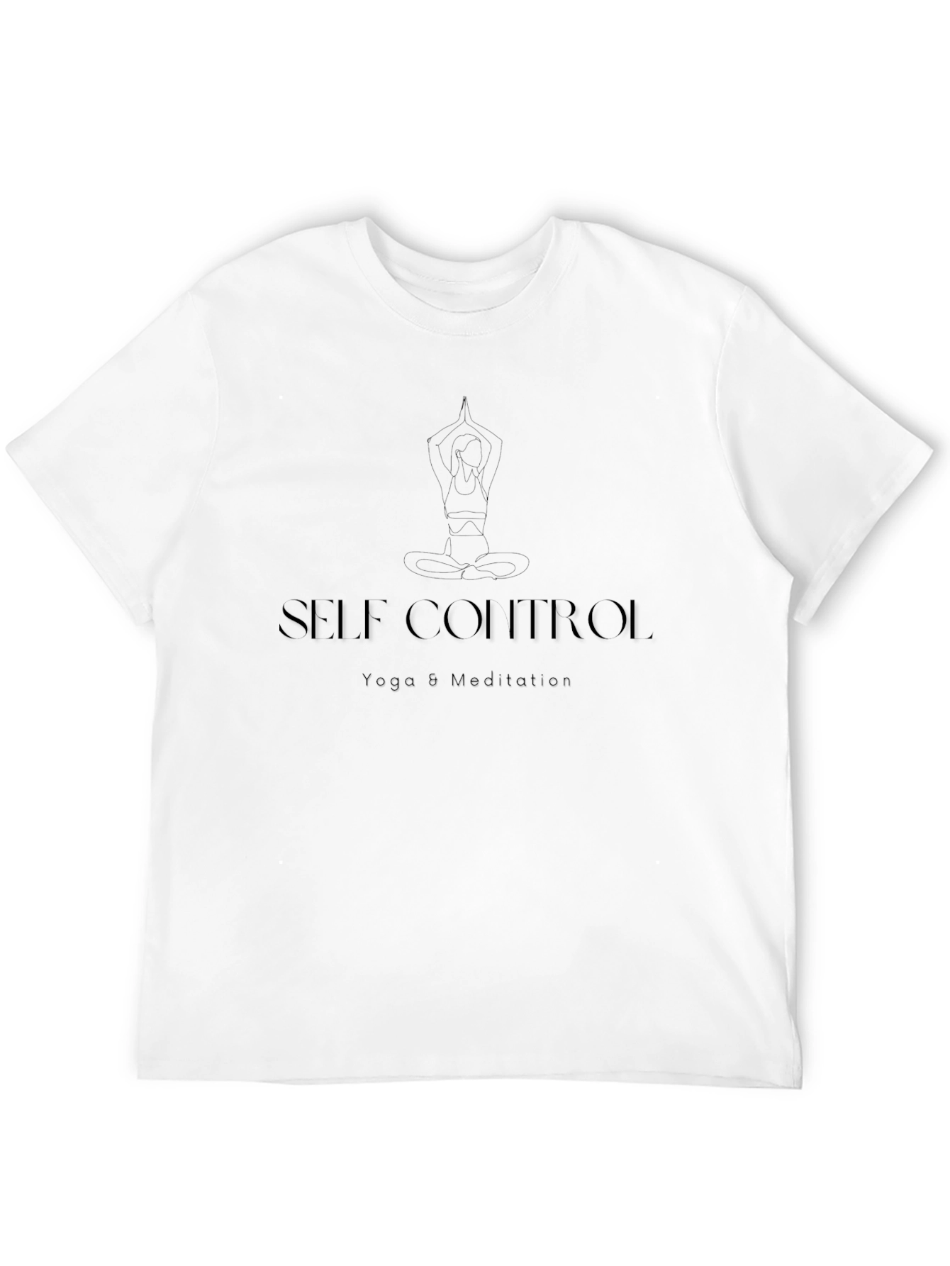 Self Control Yoga & Meditation Black T-Shirt