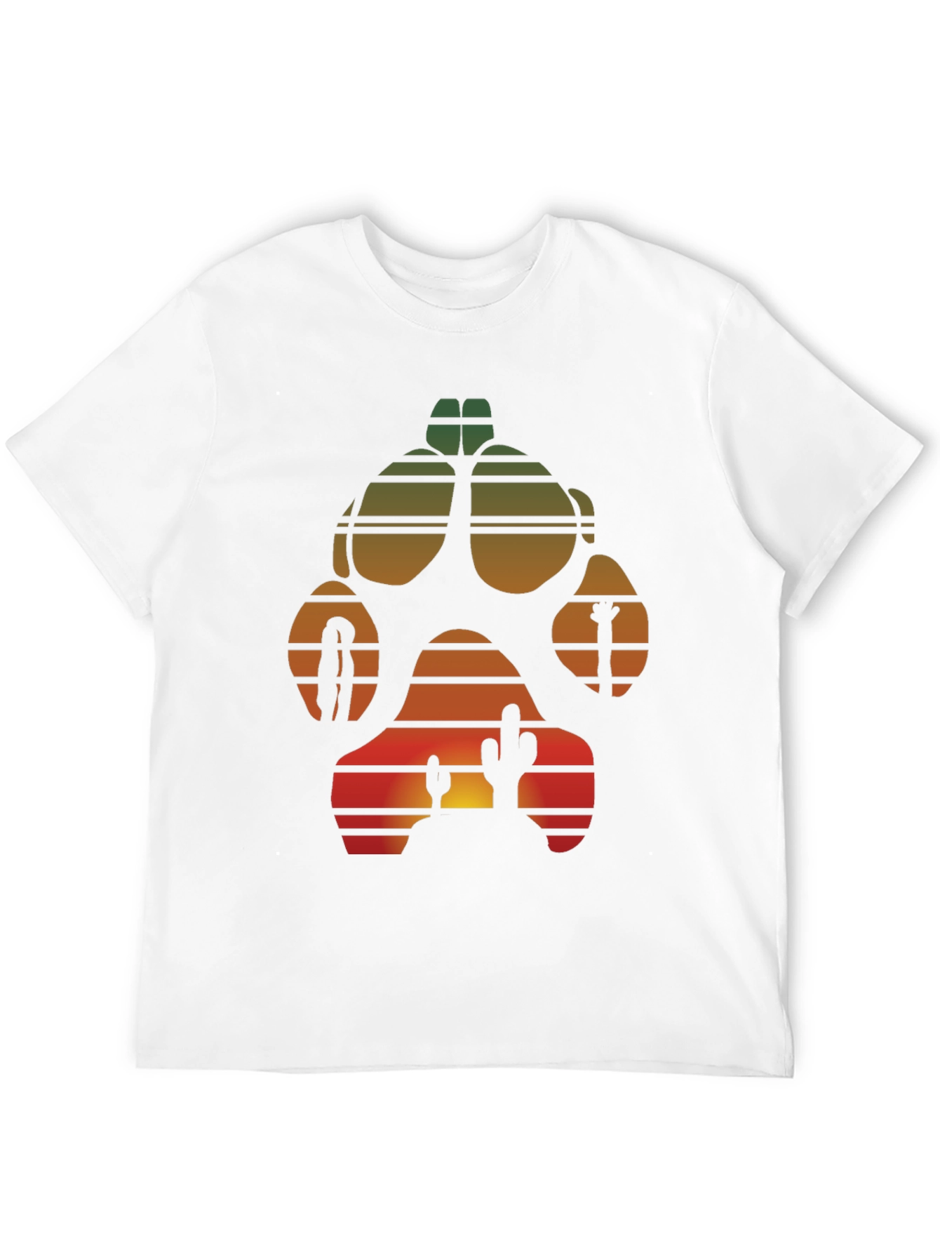 Desert Paw Print Graphic Tee - Stylish Unisex T-Shirt