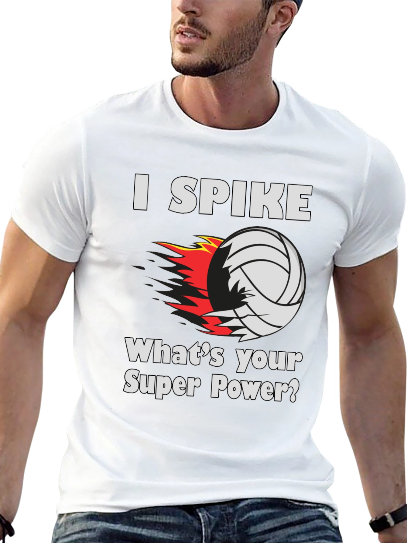 Volleyball Spike Super Power T-Shirt