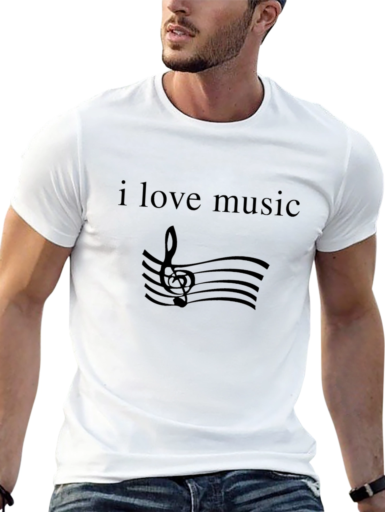 I Love Music T-Shirt - Stylish Graphic Tee