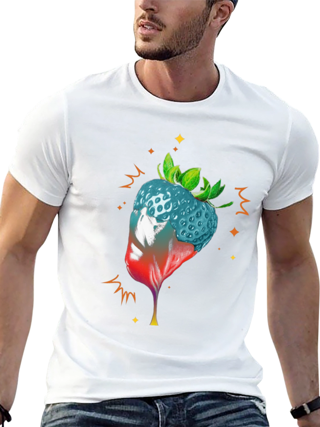 Strawberry Dip Graphic Tee - Unique Design