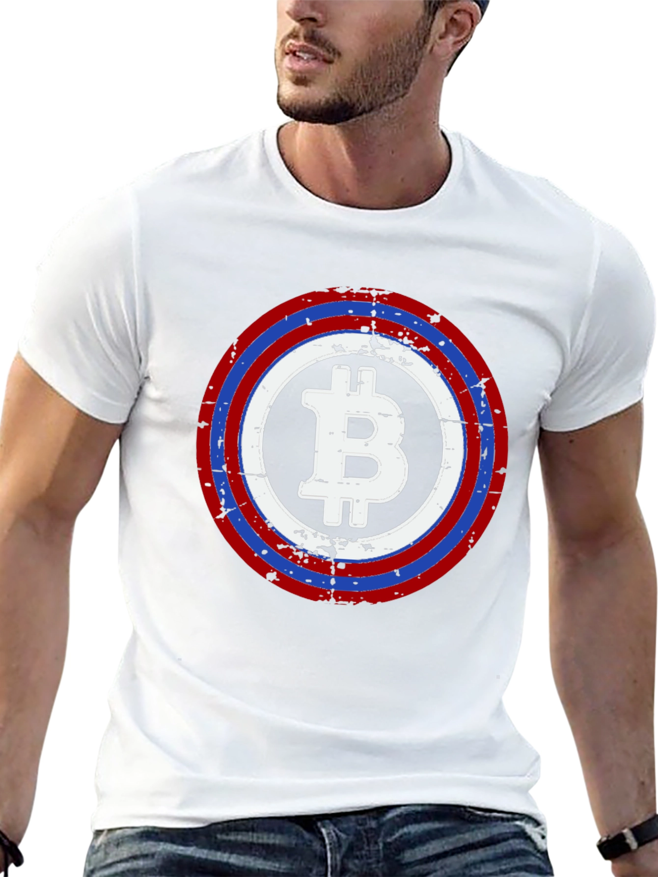 Bitcoin Captain Shield T-Shirt - Crypto Tee