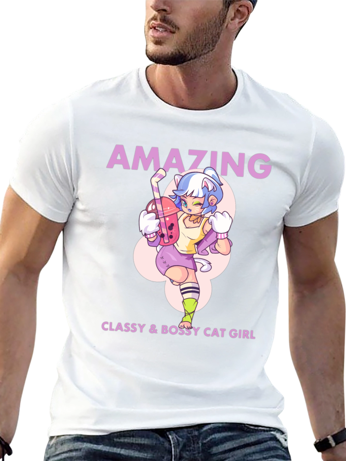Amazing Classy & Bossy Cat Girl T-Shirt