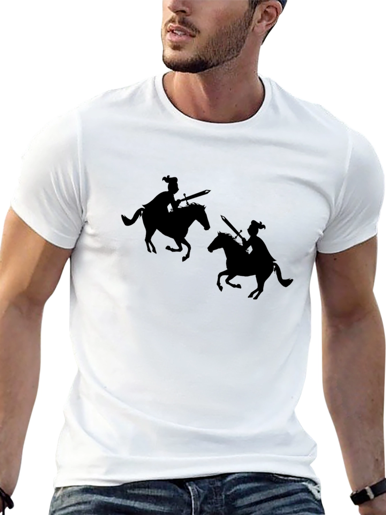 Knight Silhouette Black T-Shirt