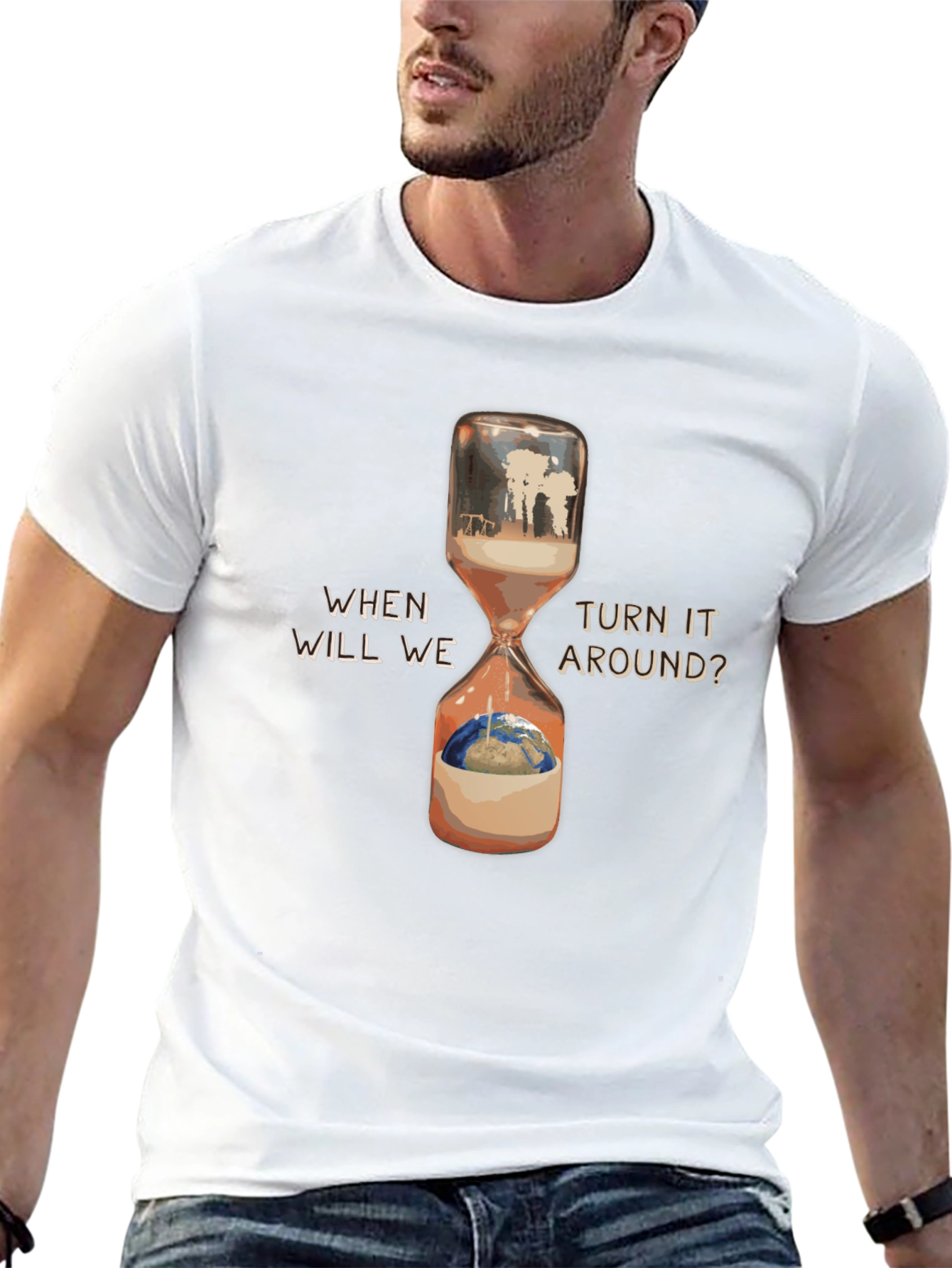 Climate Change Hourglass Graphic T-Shirt