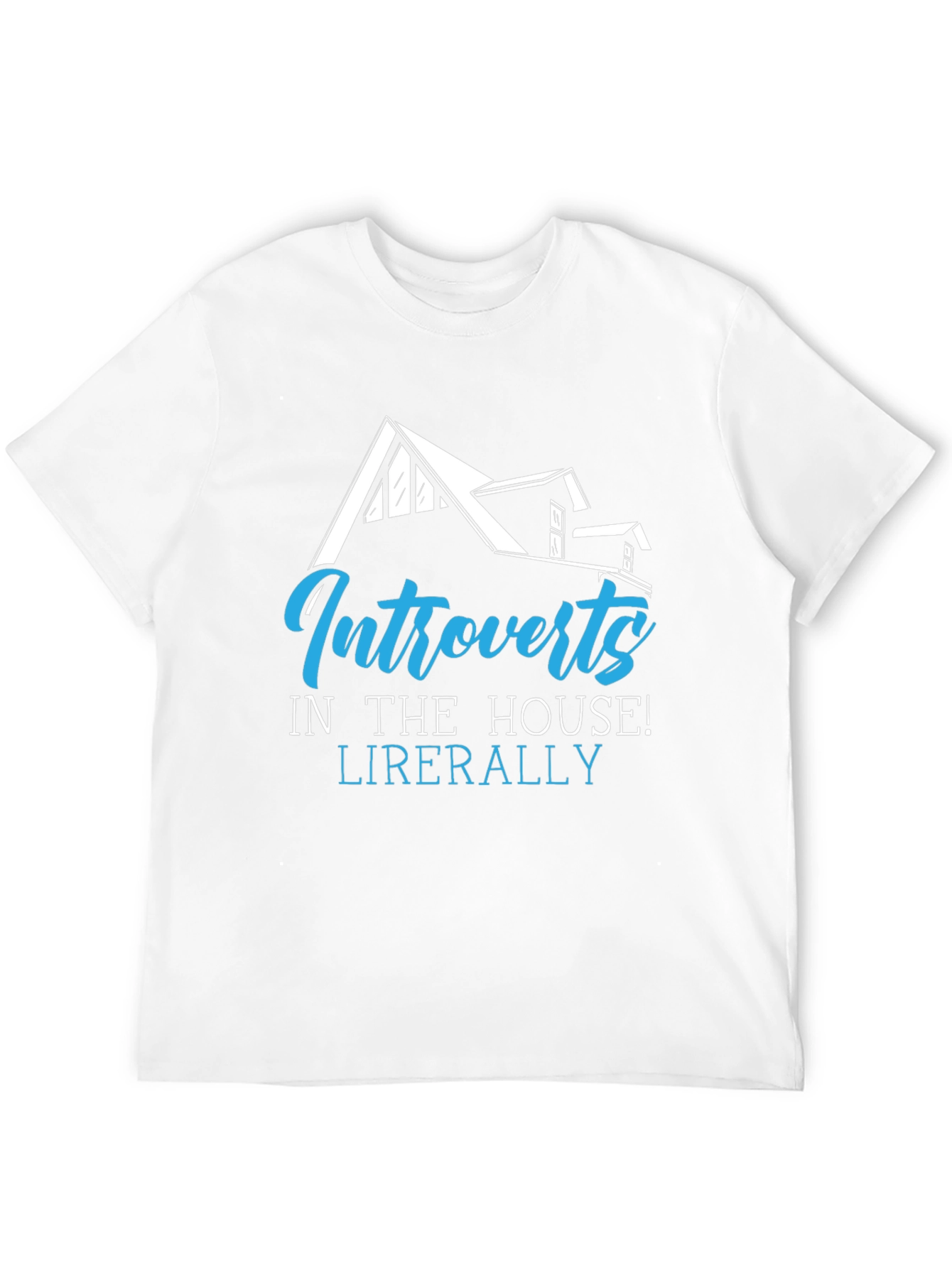 Introverts In The House Black Graphic T-Shirt