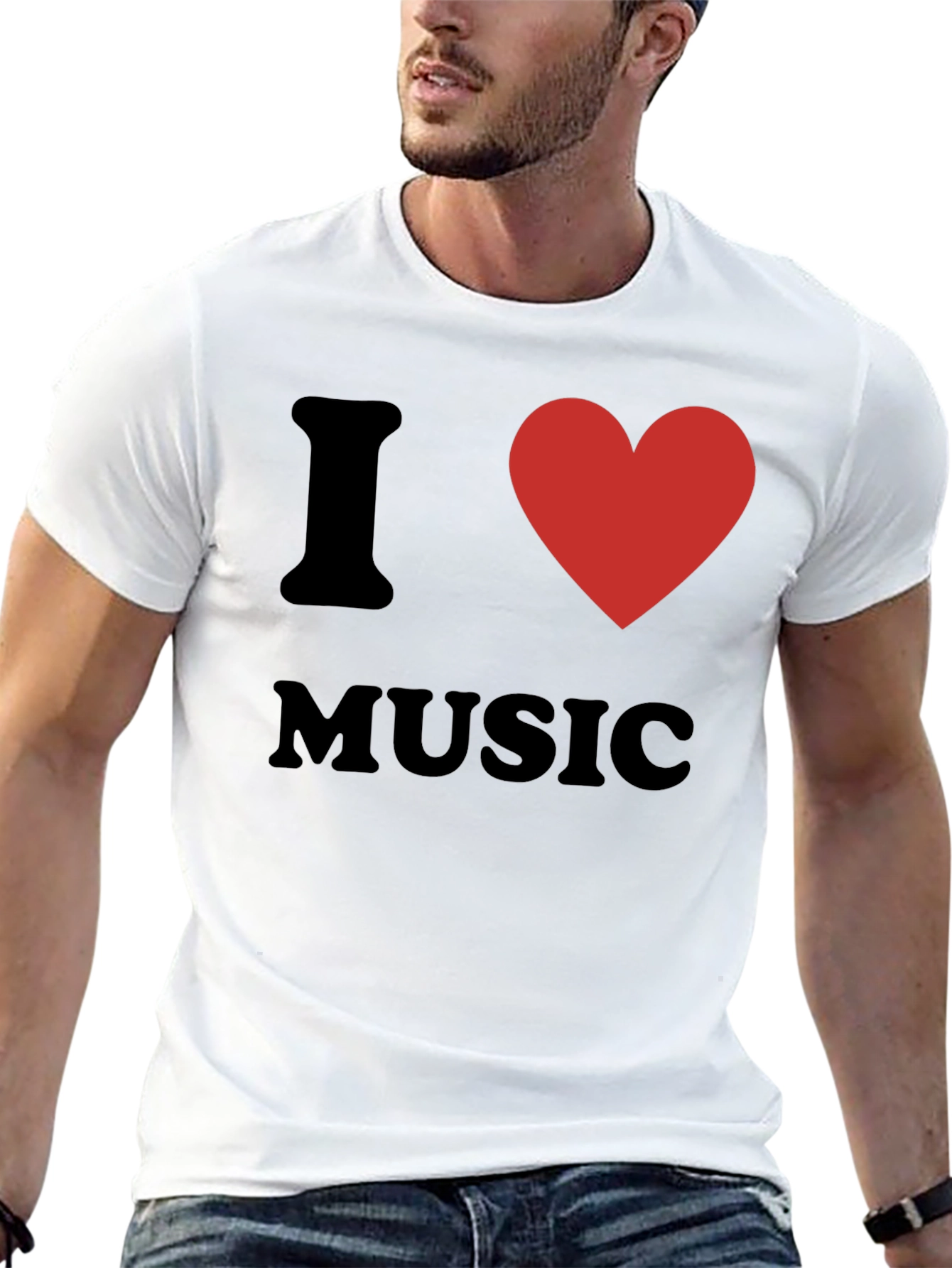 I Heart Music Graphic Tee - Soft Cotton Blend