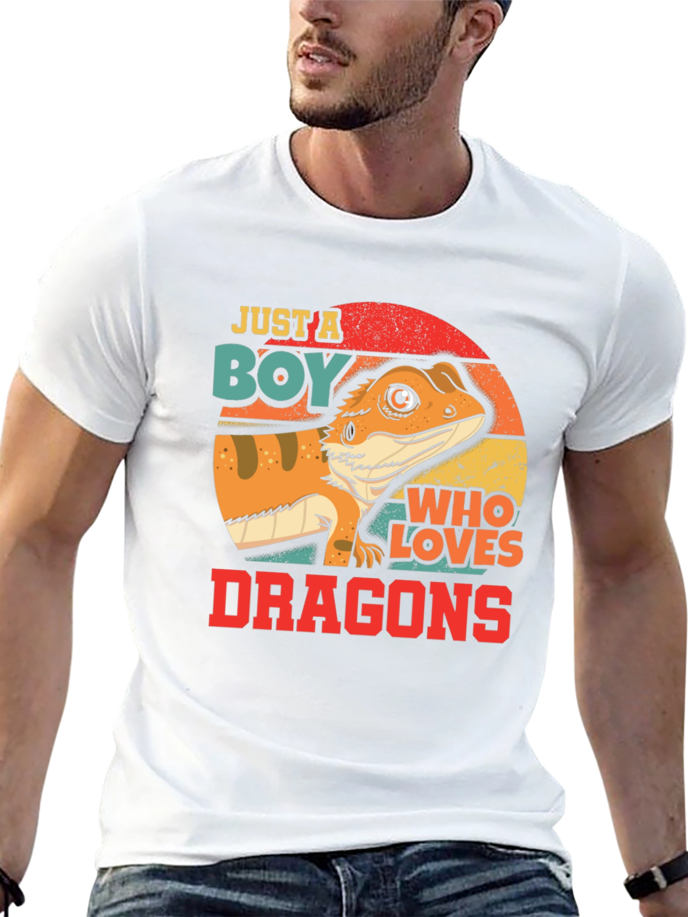 Boy Who Loves Dragons T-Shirt - Bearded Dragon Design