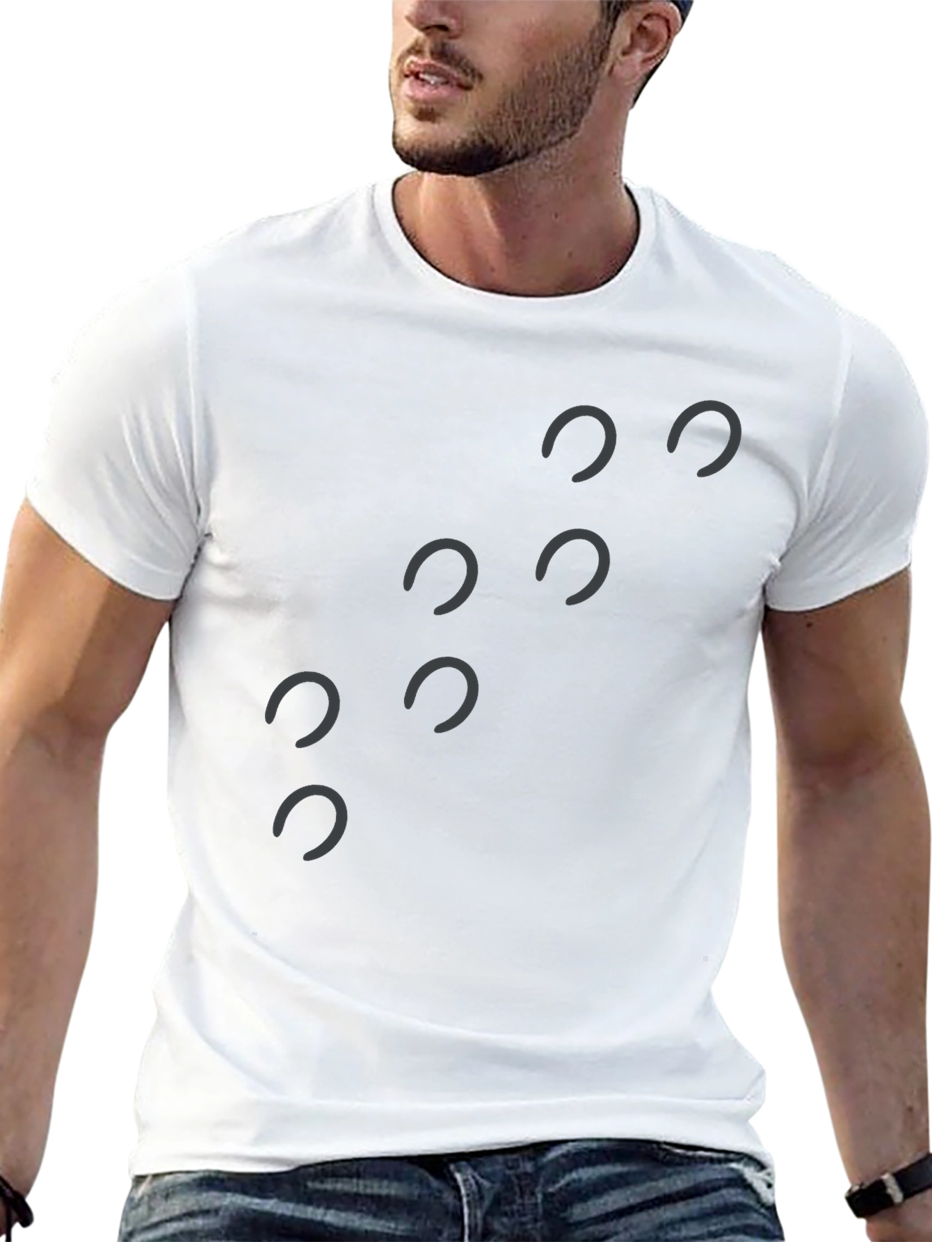 Minimalist Horseshoe Graphic Tee - Black