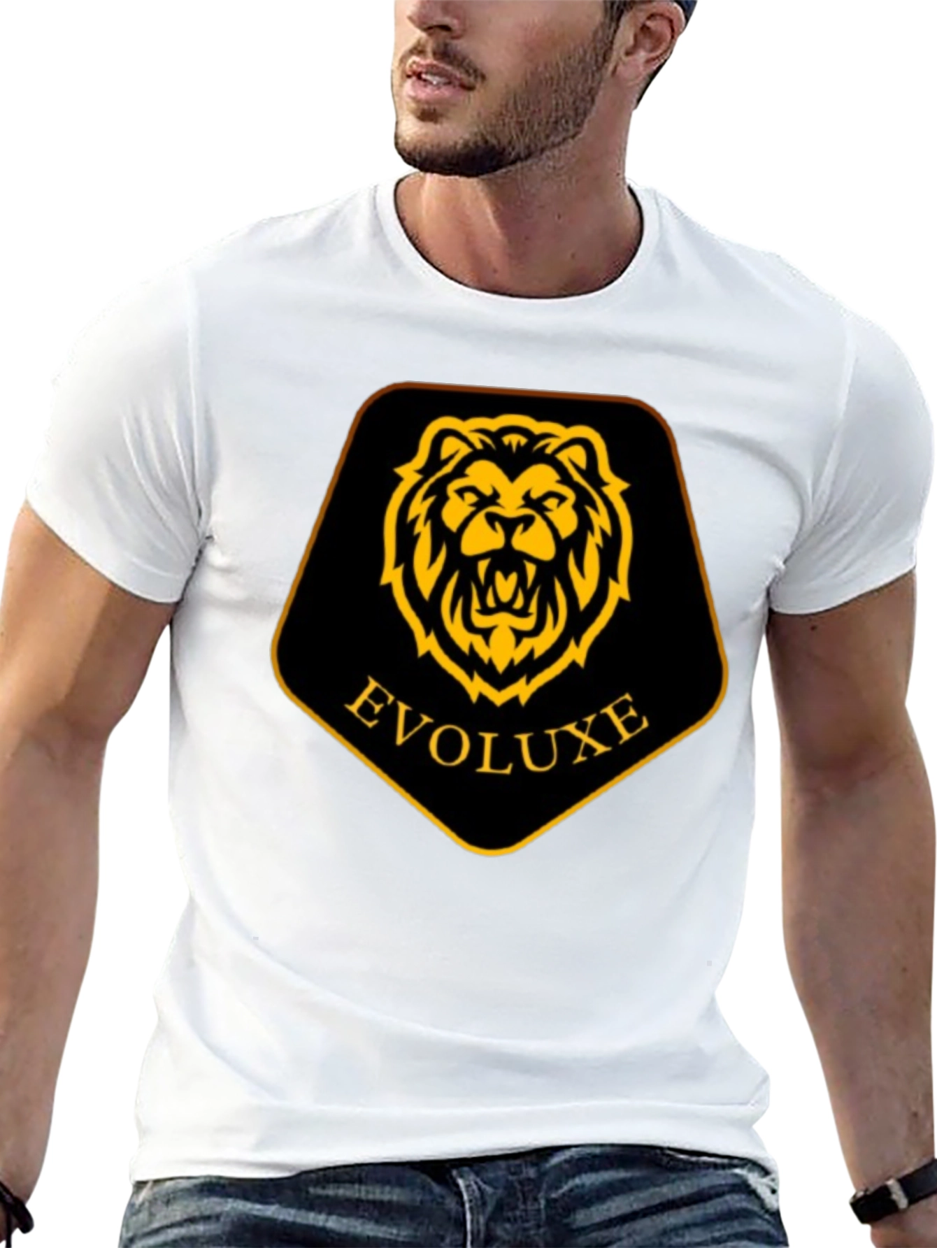 Evoluxe Lion Graphic Tee - Black