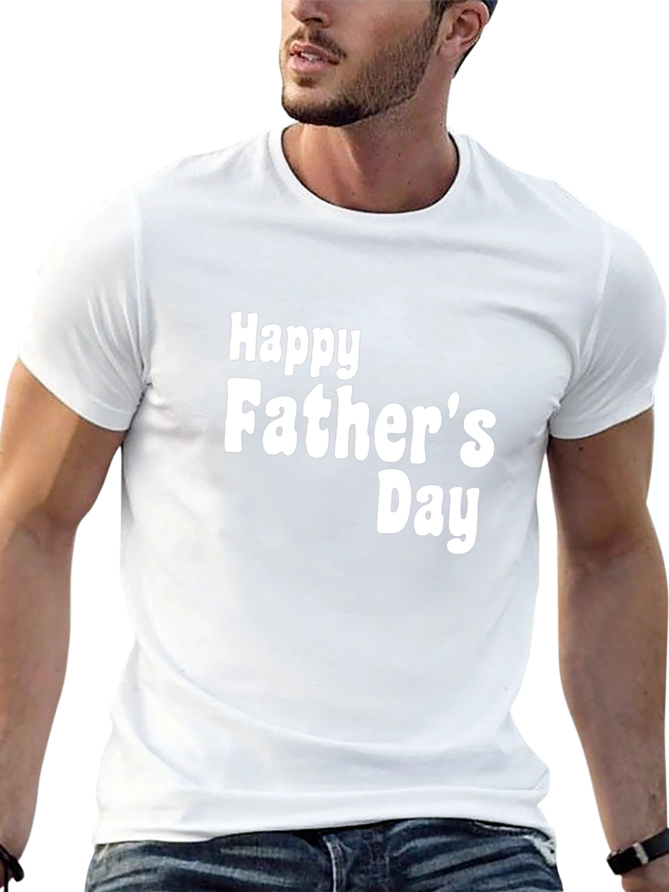 Happy Fathers Day Black T-Shirt