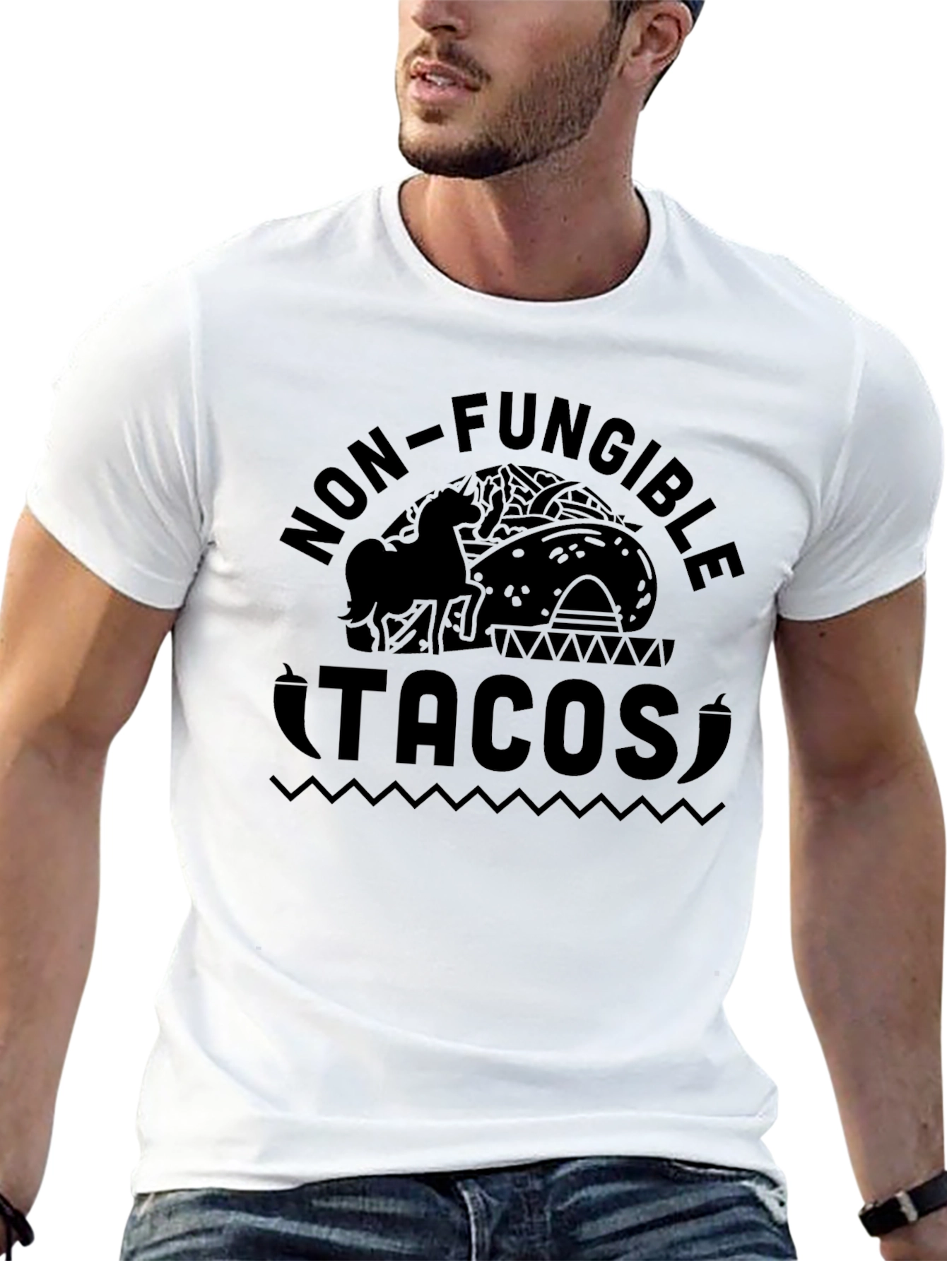 Non-Fungible Tacos Black Graphic Tee