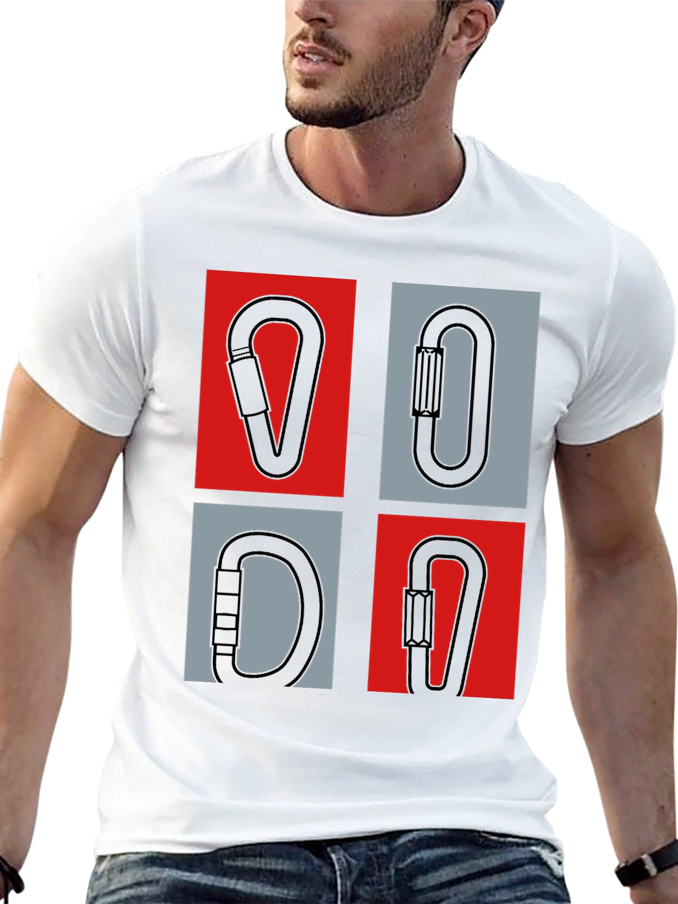 Climbing Carabiner Graphic Tee - Black