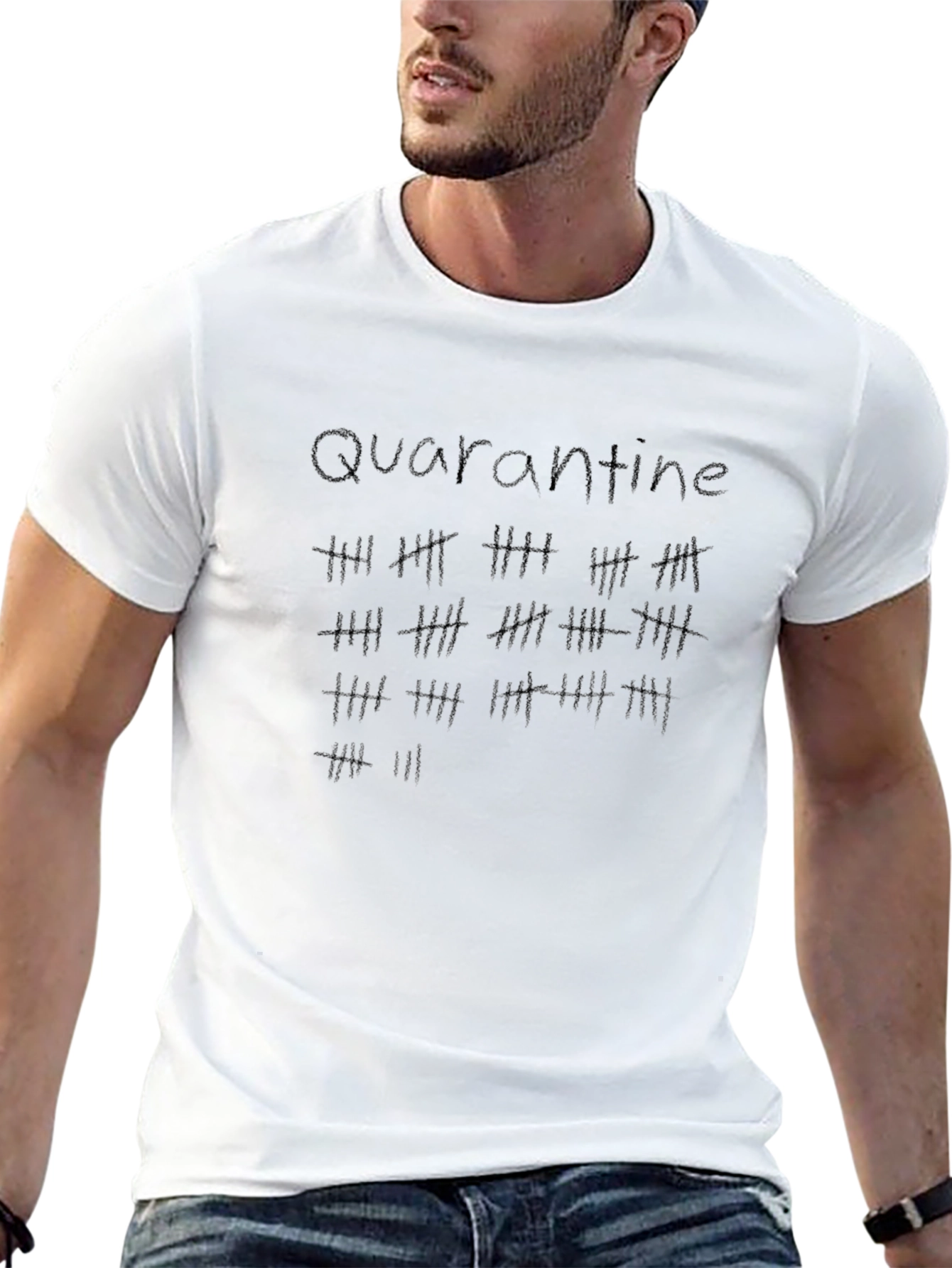 Quarantine Countdown Black T-Shirt