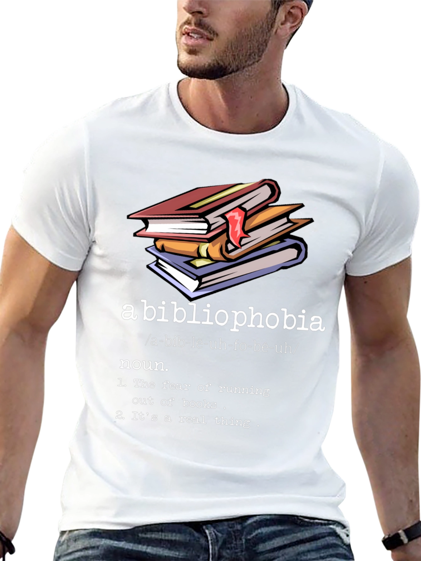 Bibliophobia Definition Graphic Tee - Book Lover Shirt