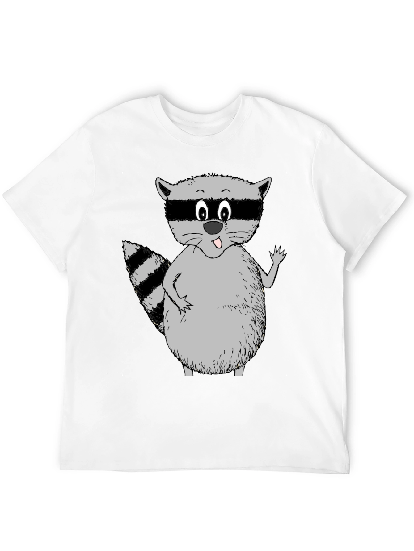 Funny Raccoon Graphic Tee - Black T-Shirt
