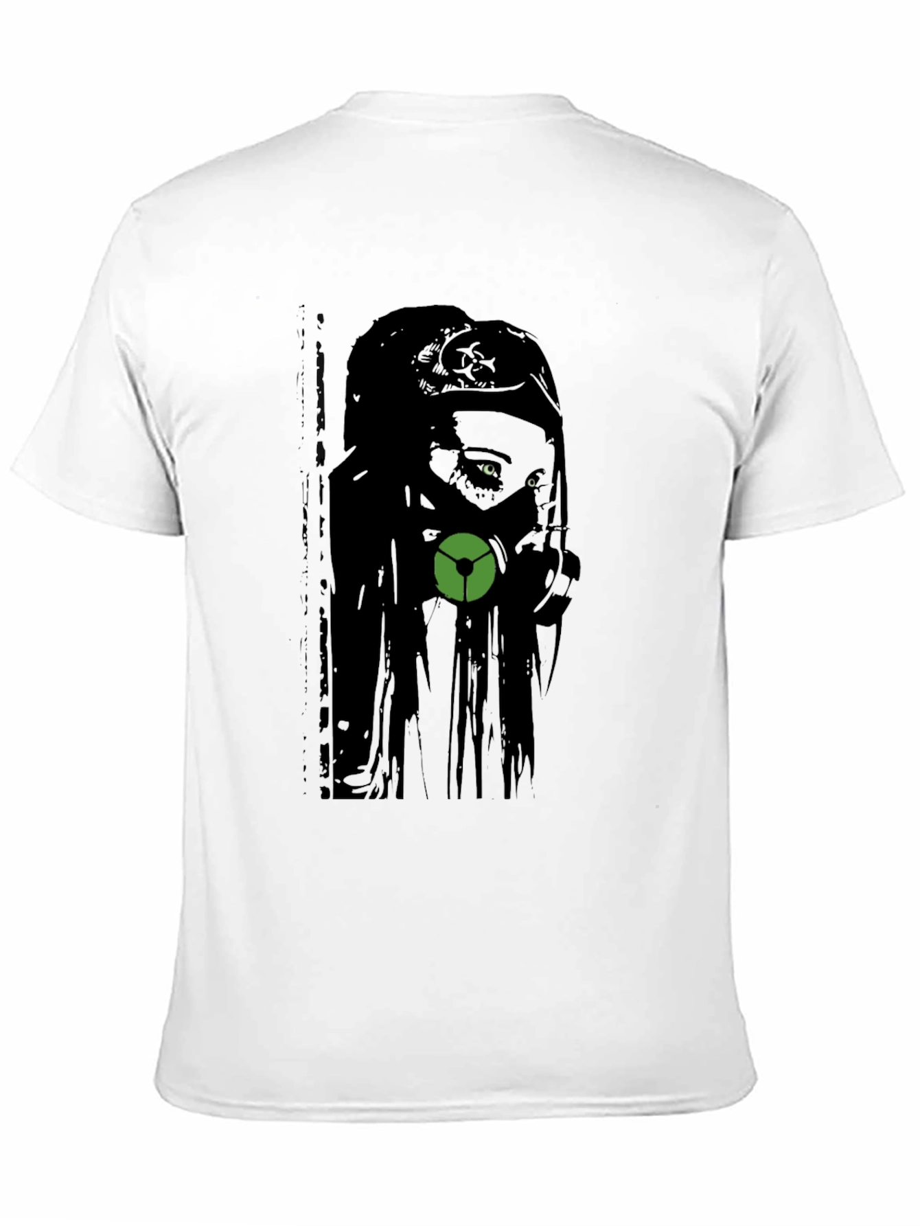 Gas Mask Girl Graphic Tee - Black Cotton T-Shirt