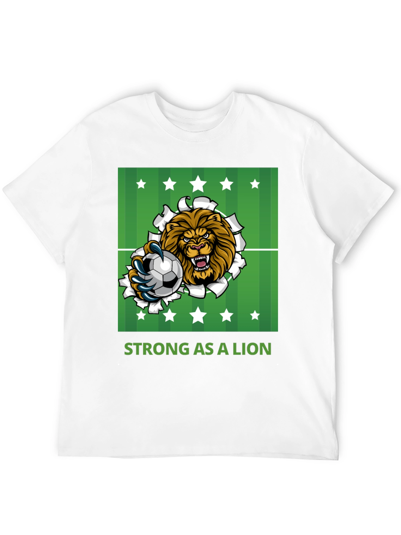 Lion Soccer Graphic Tee: Strong & Stylish