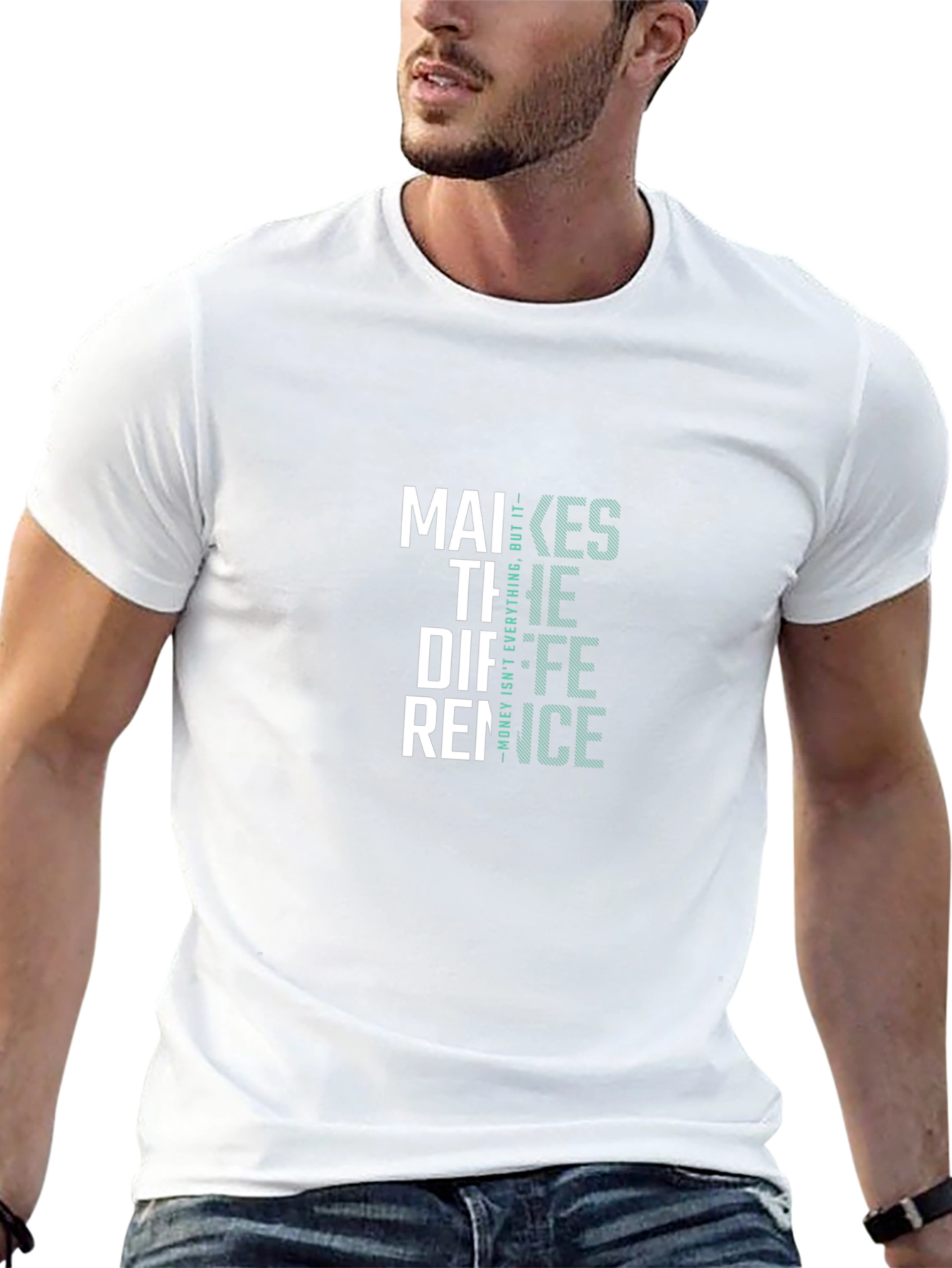 Makes The Difference Graphic Tee - Black