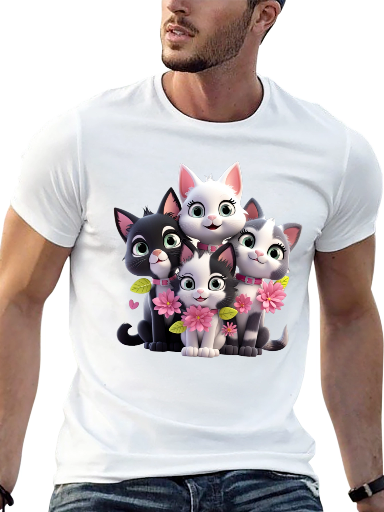 Cute Cartoon Cats T-Shirt
