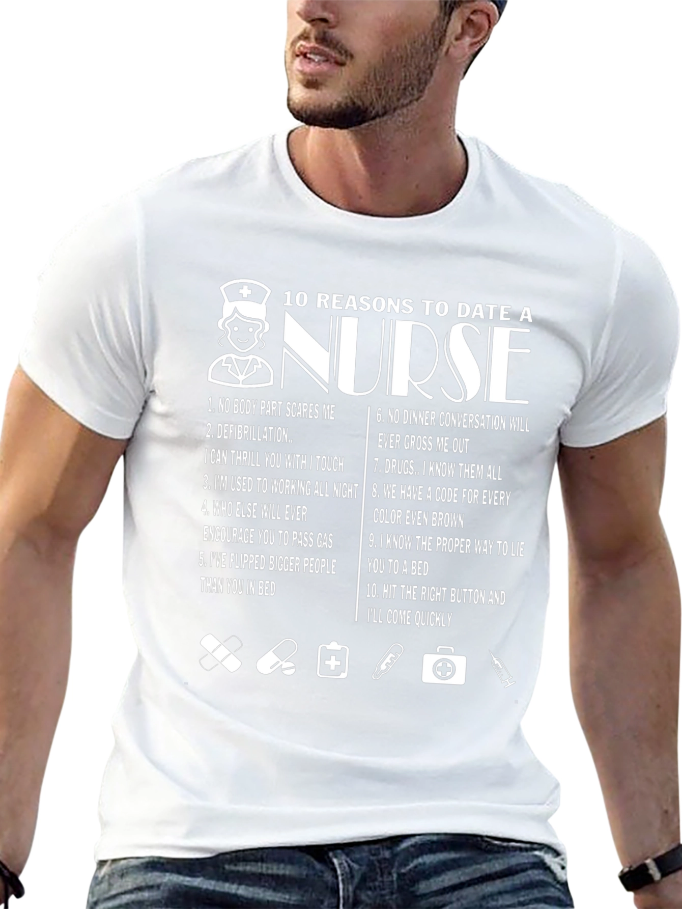 10 Reasons to Date a Nurse Graphic T-Shirt