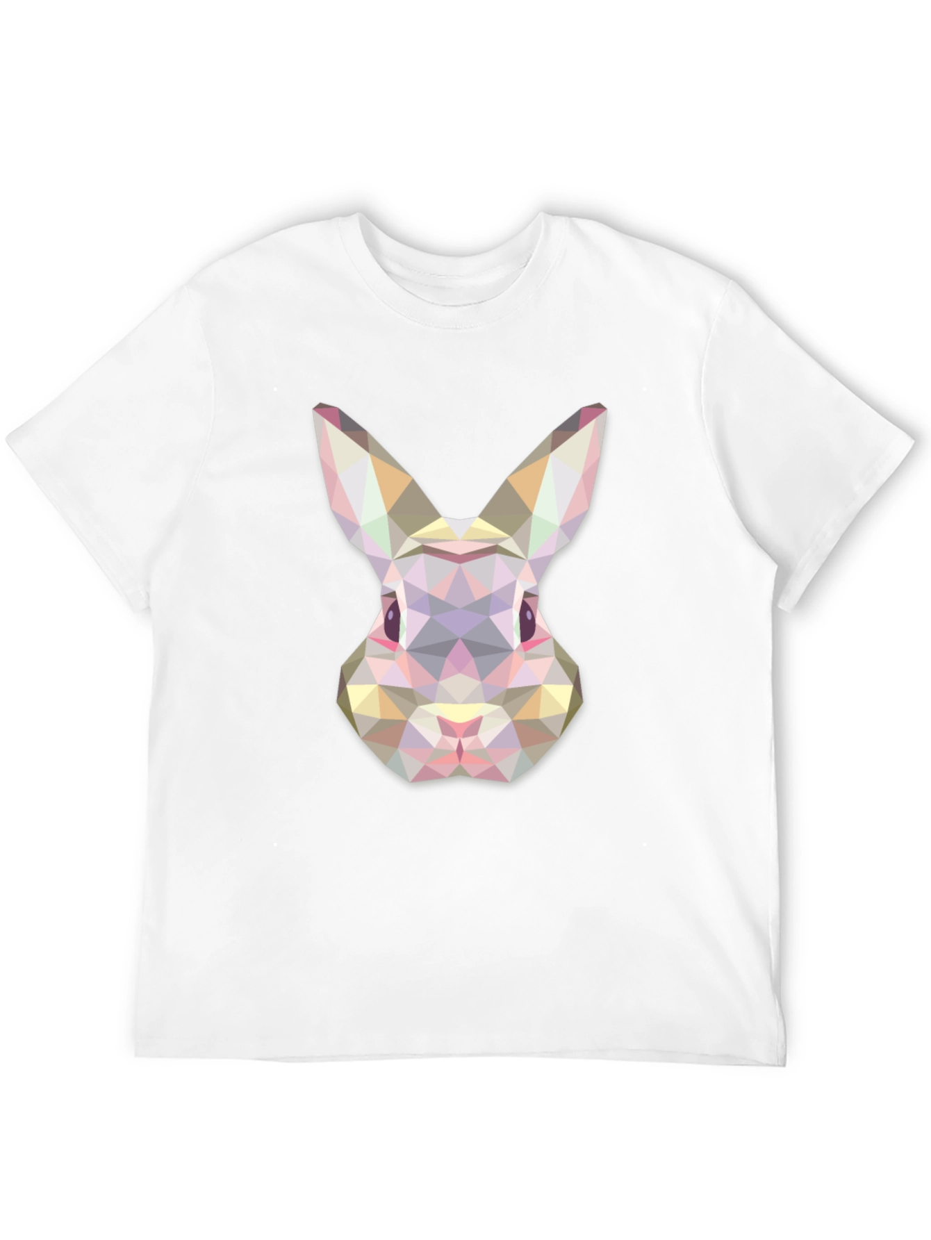 Geometric Rabbit Graphic Tee - Modern Unisex T-Shirt