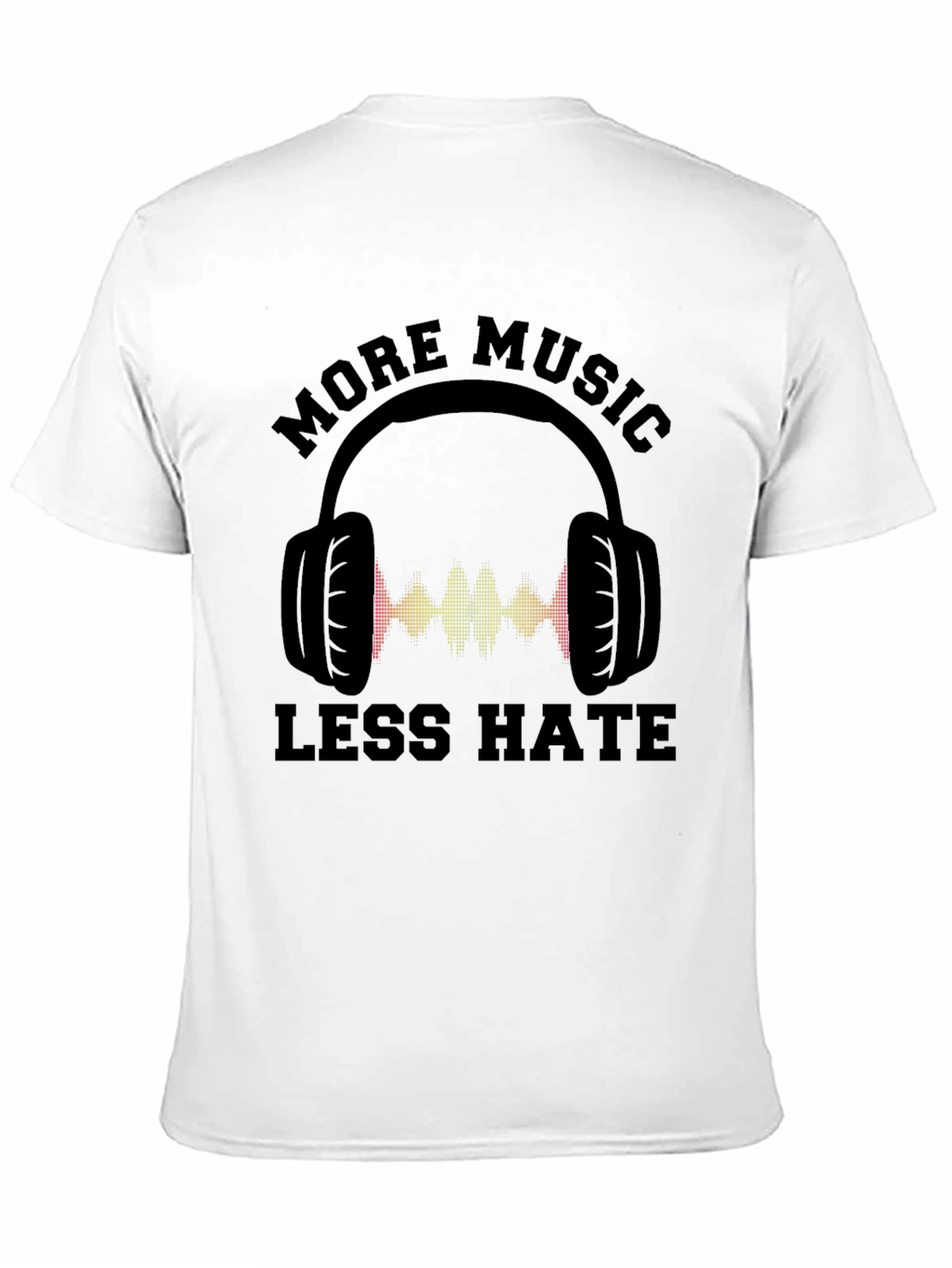 More Music Less Hate Graphic T-Shirt