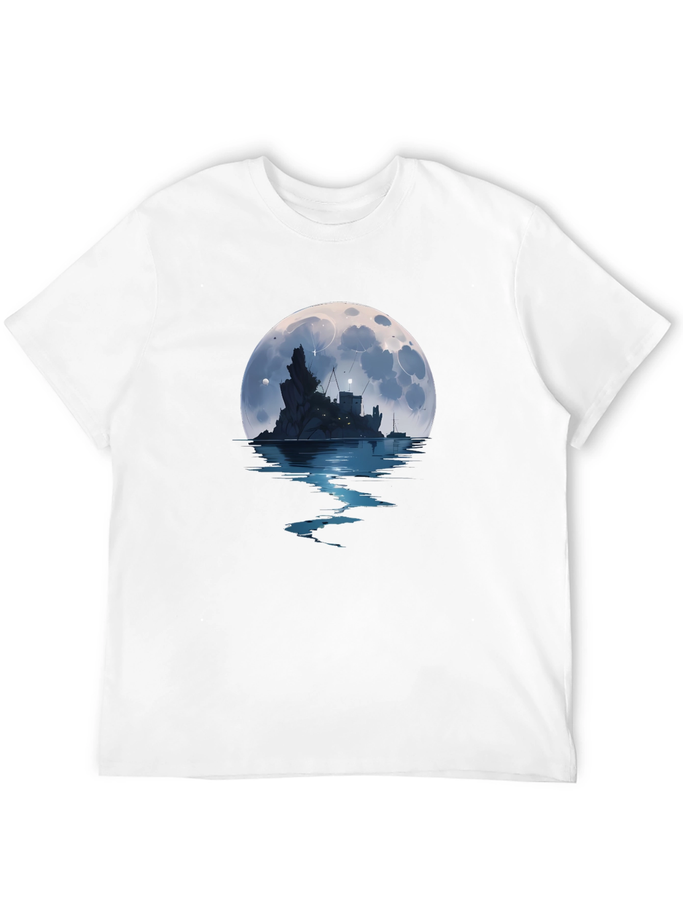 Moonlit Castle Graphic Tee - Black T-Shirt