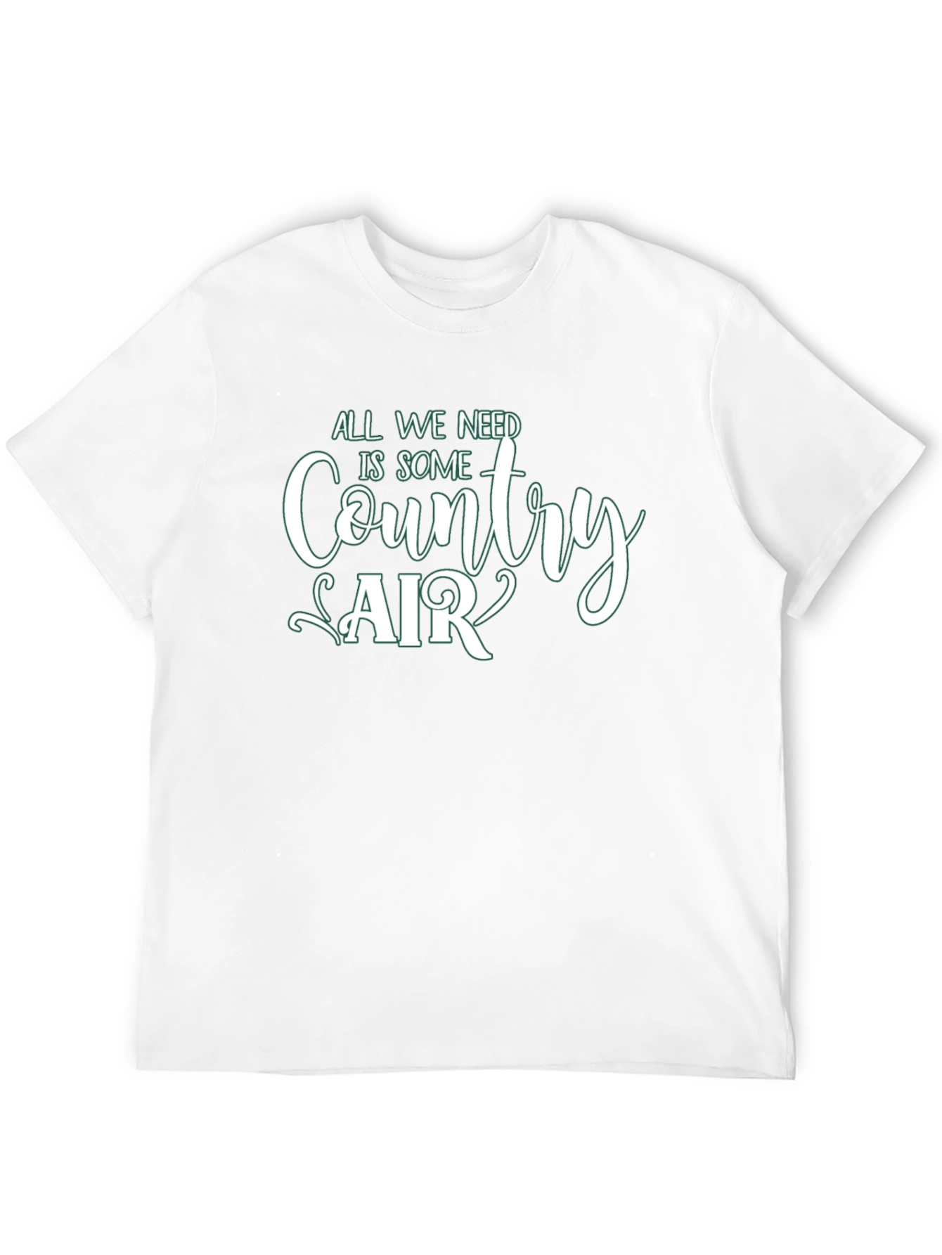 Country Air Graphic Tee - Relaxed Fit Black T-Shirt