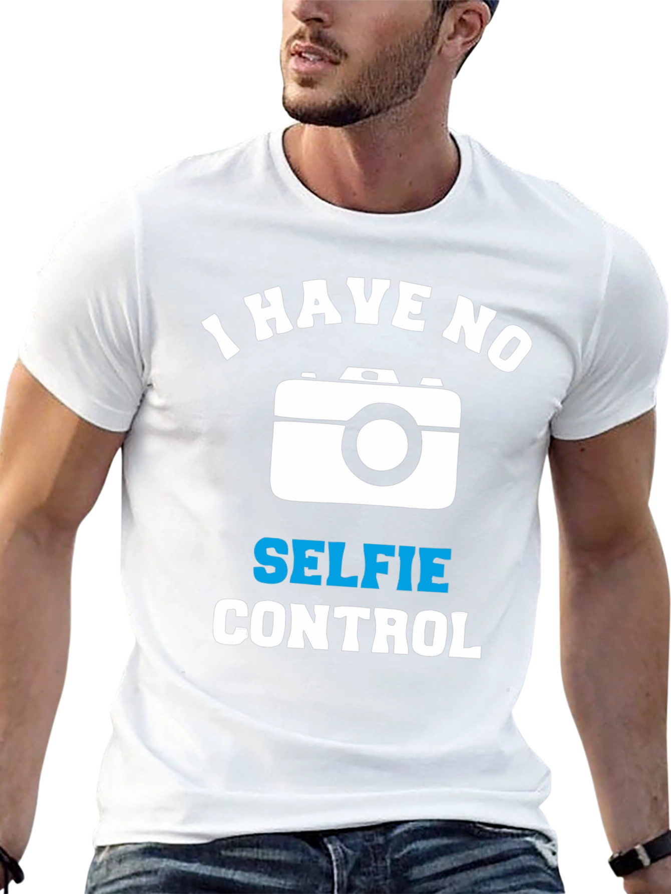 Funny Selfie Control Graphic T-Shirt