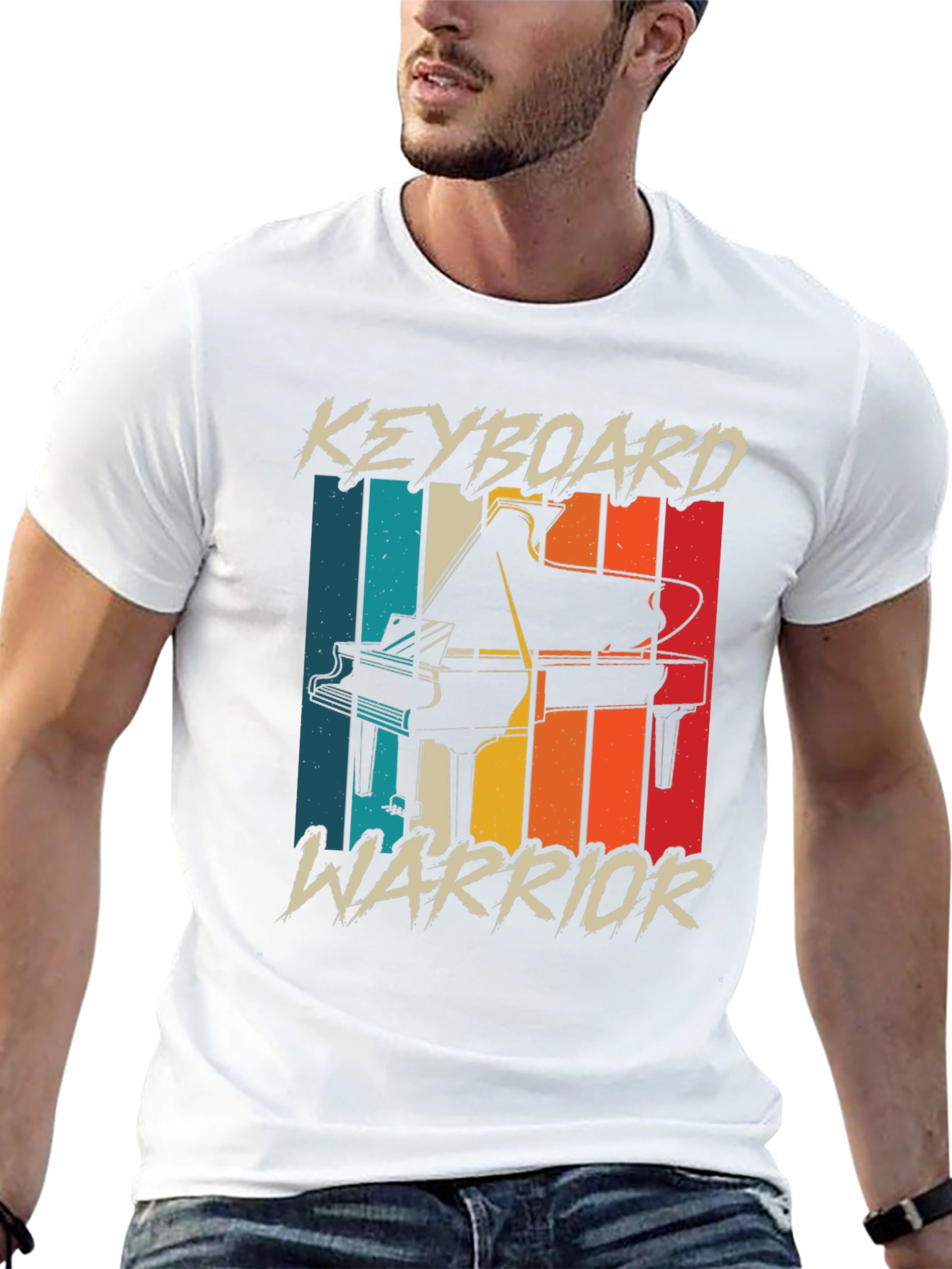 Keyboard Warrior Retro T-Shirt - Musician Apparel