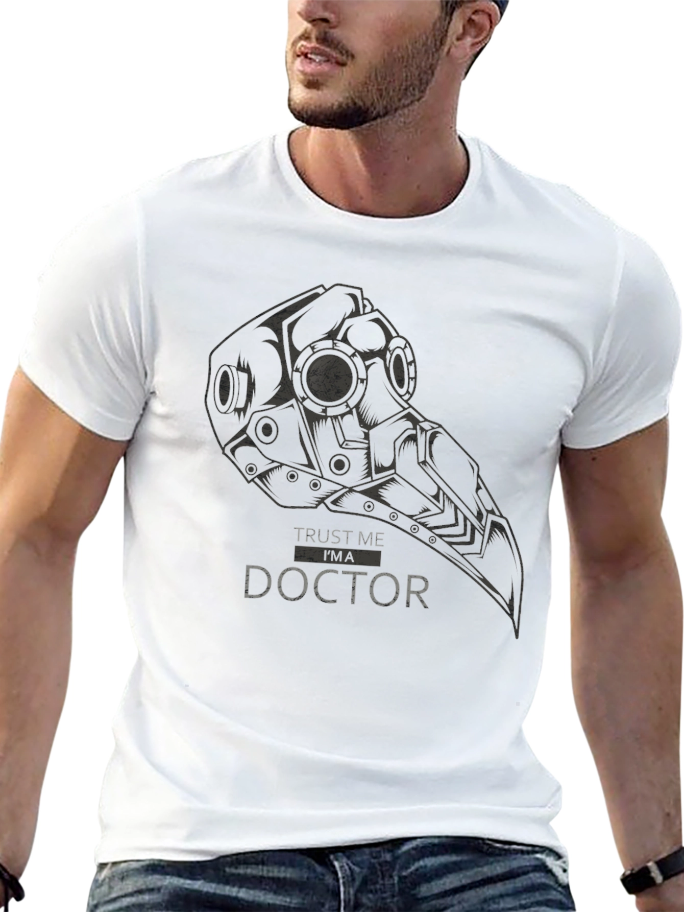 Plague Doctor Graphic Tee - Trust Me