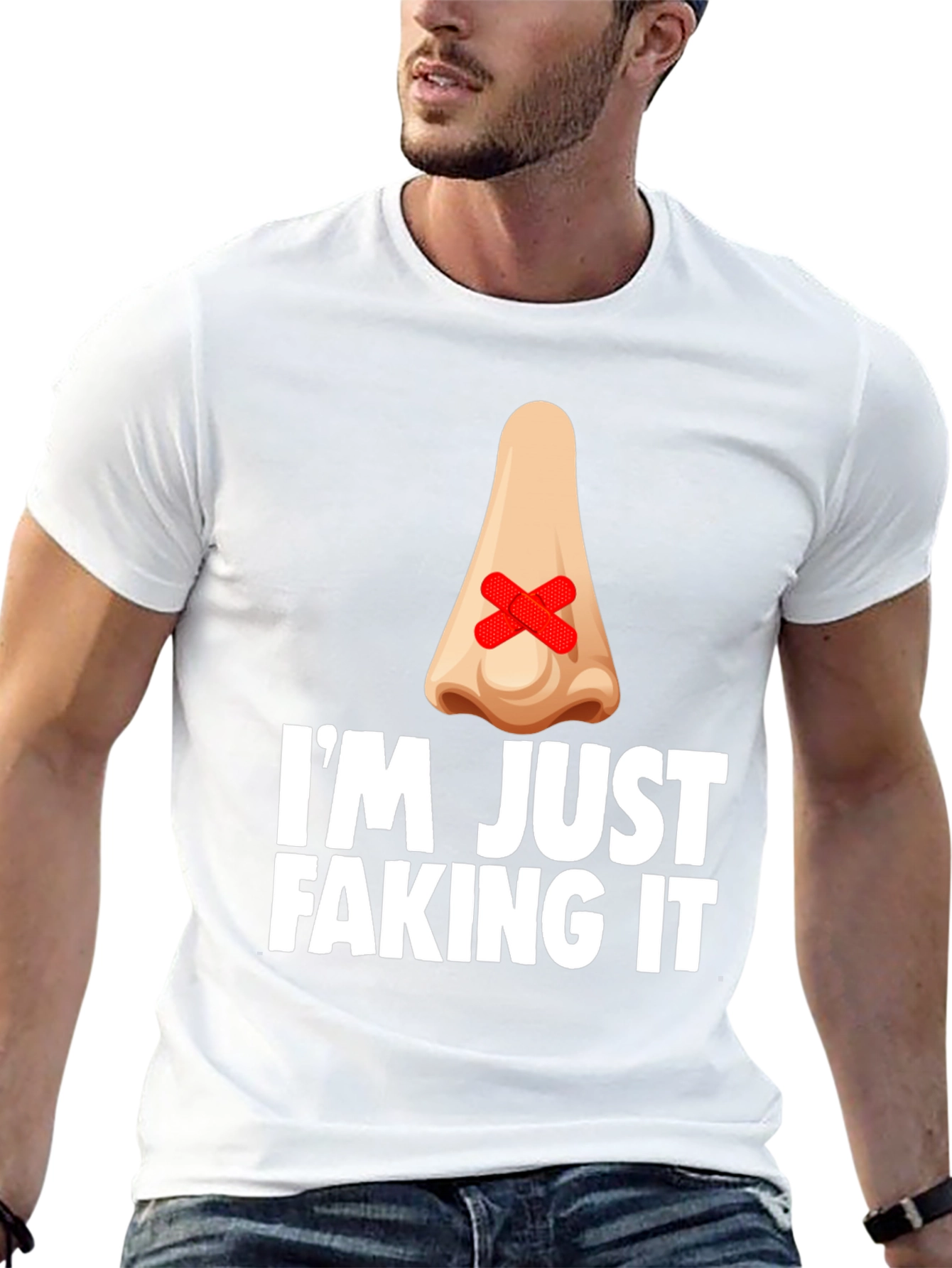 Im Just Faking It T-Shirt - Funny Graphic Tee