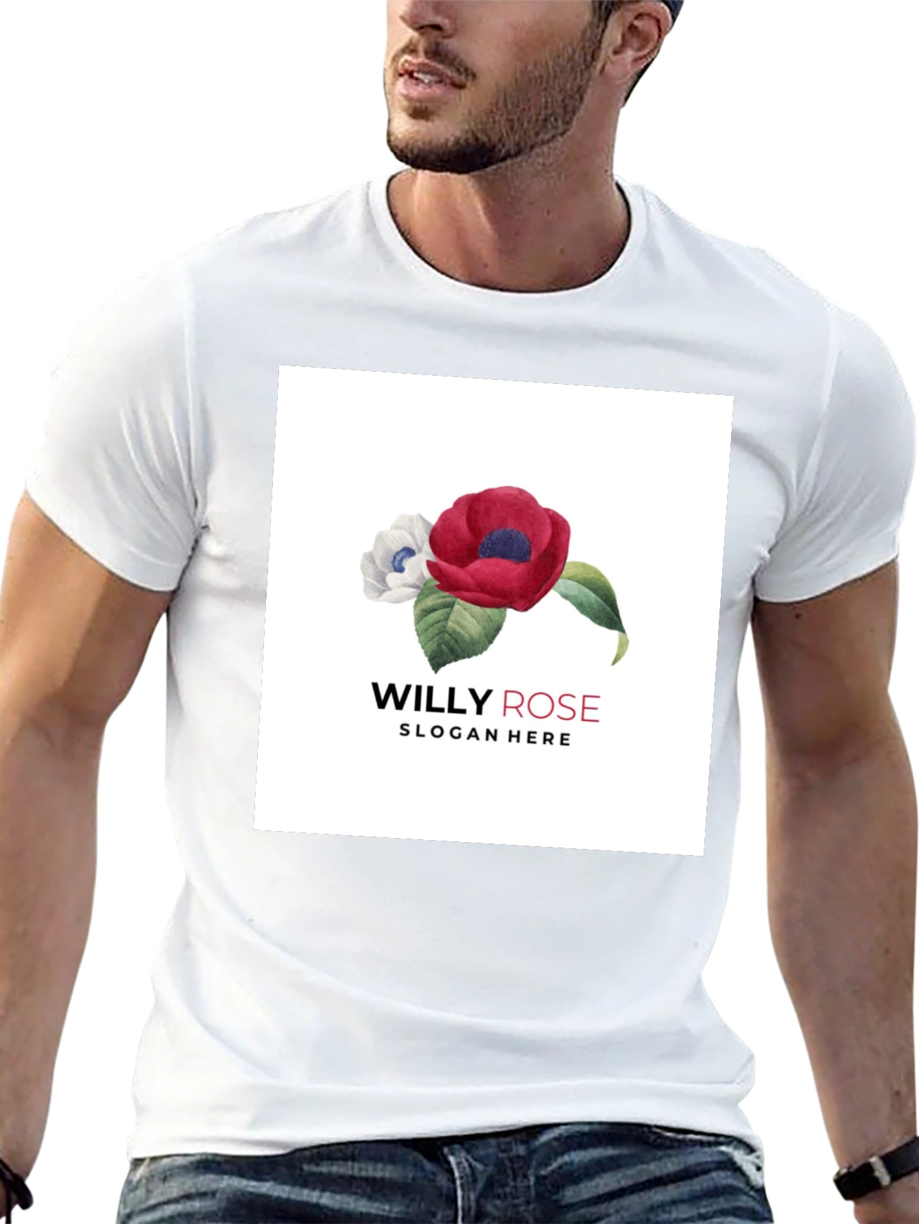 Willy Rose Floral Black T-Shirt