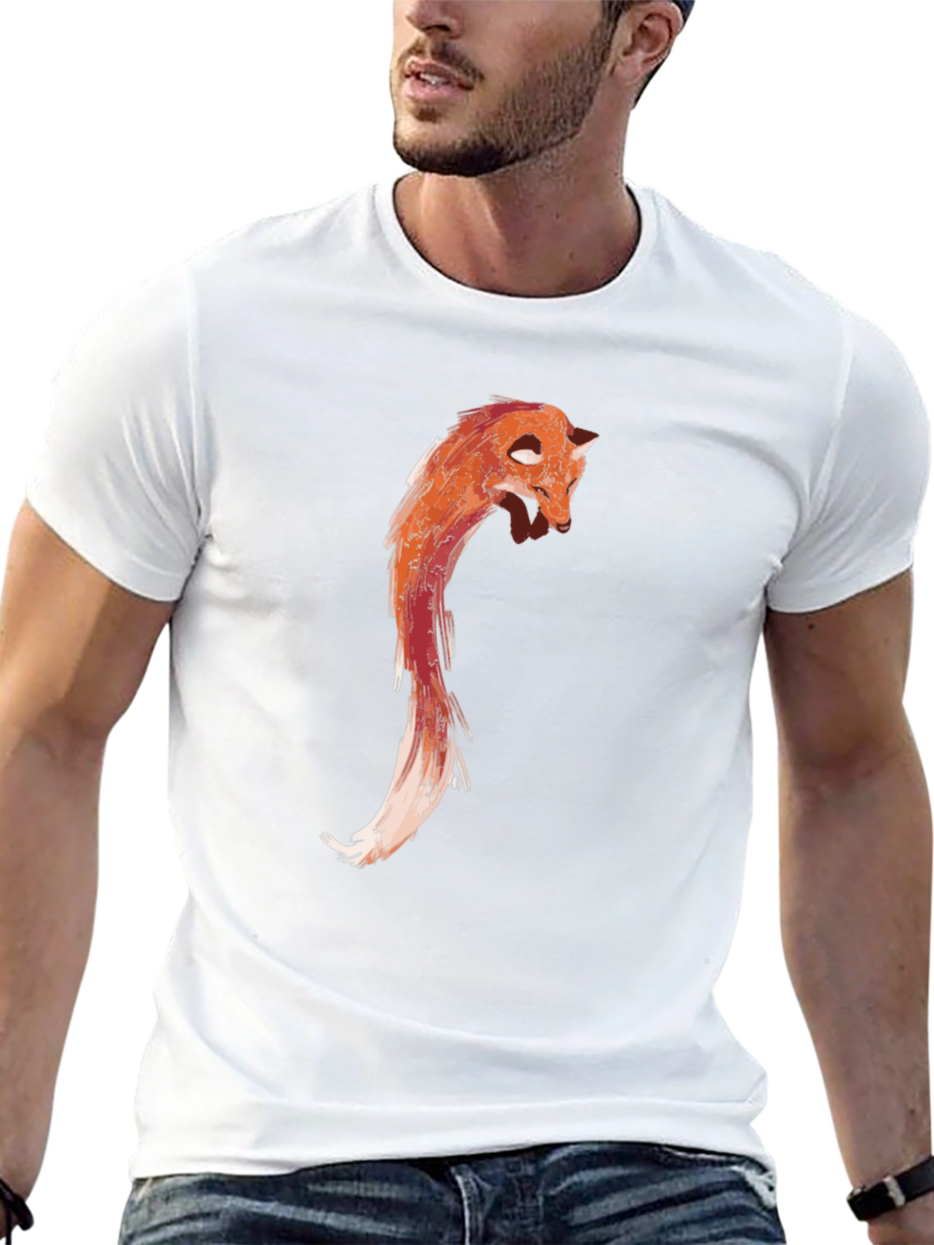 Fox Graphic Black T-Shirt - Unique Design
