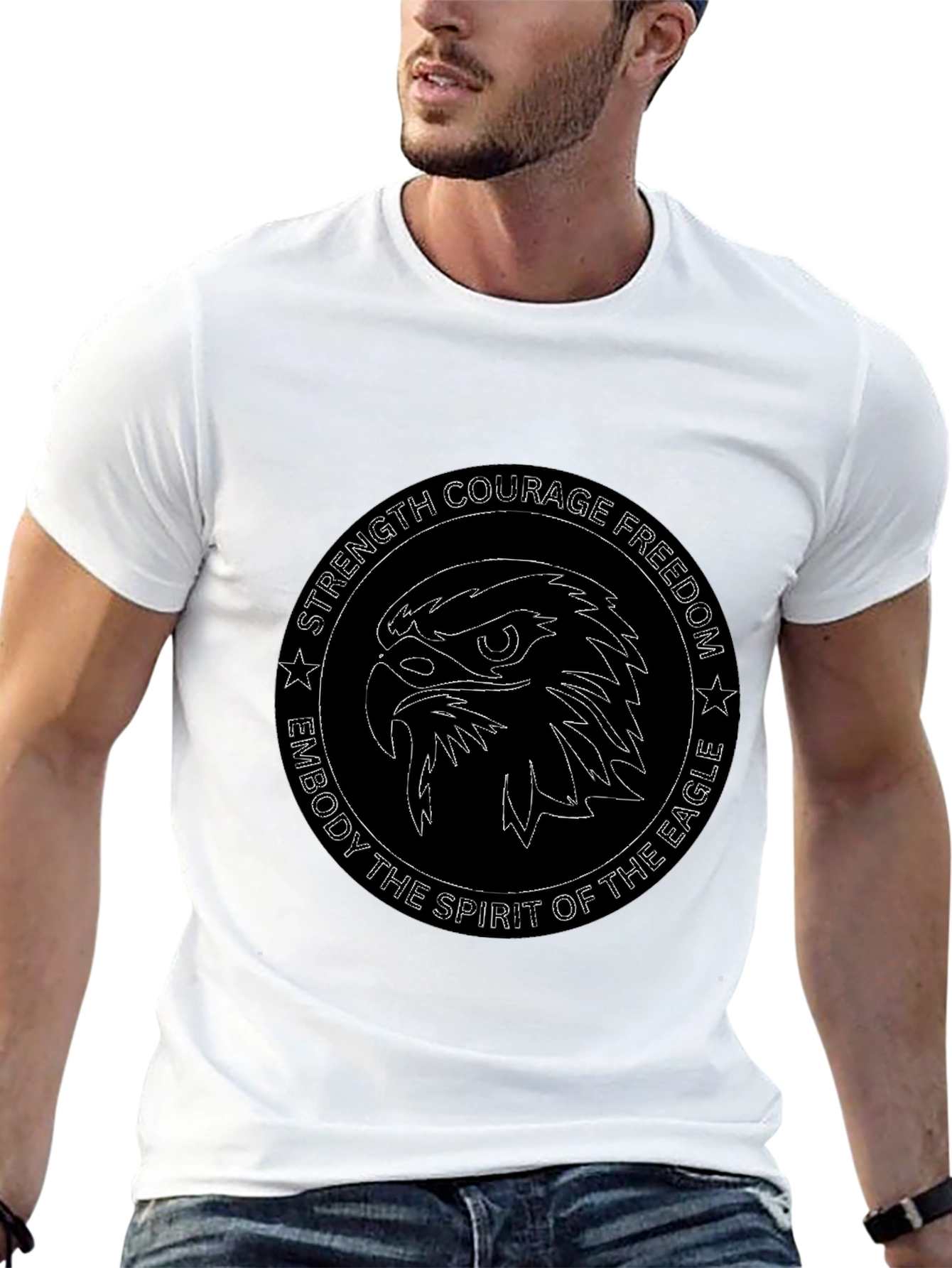 Eagle Spirit Graphic T-Shirt - Black