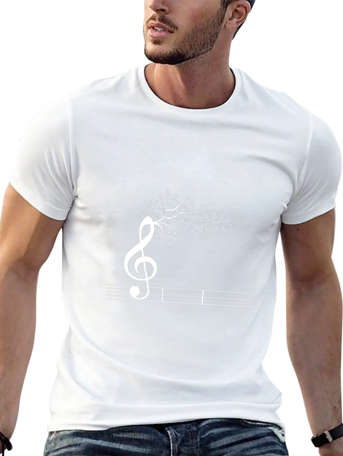 Musical Tree T-Shirt - Mens Black Tee