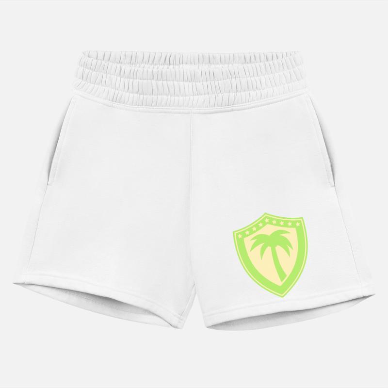 Shield Palm Tree Island Stars Beach Emblem Coat