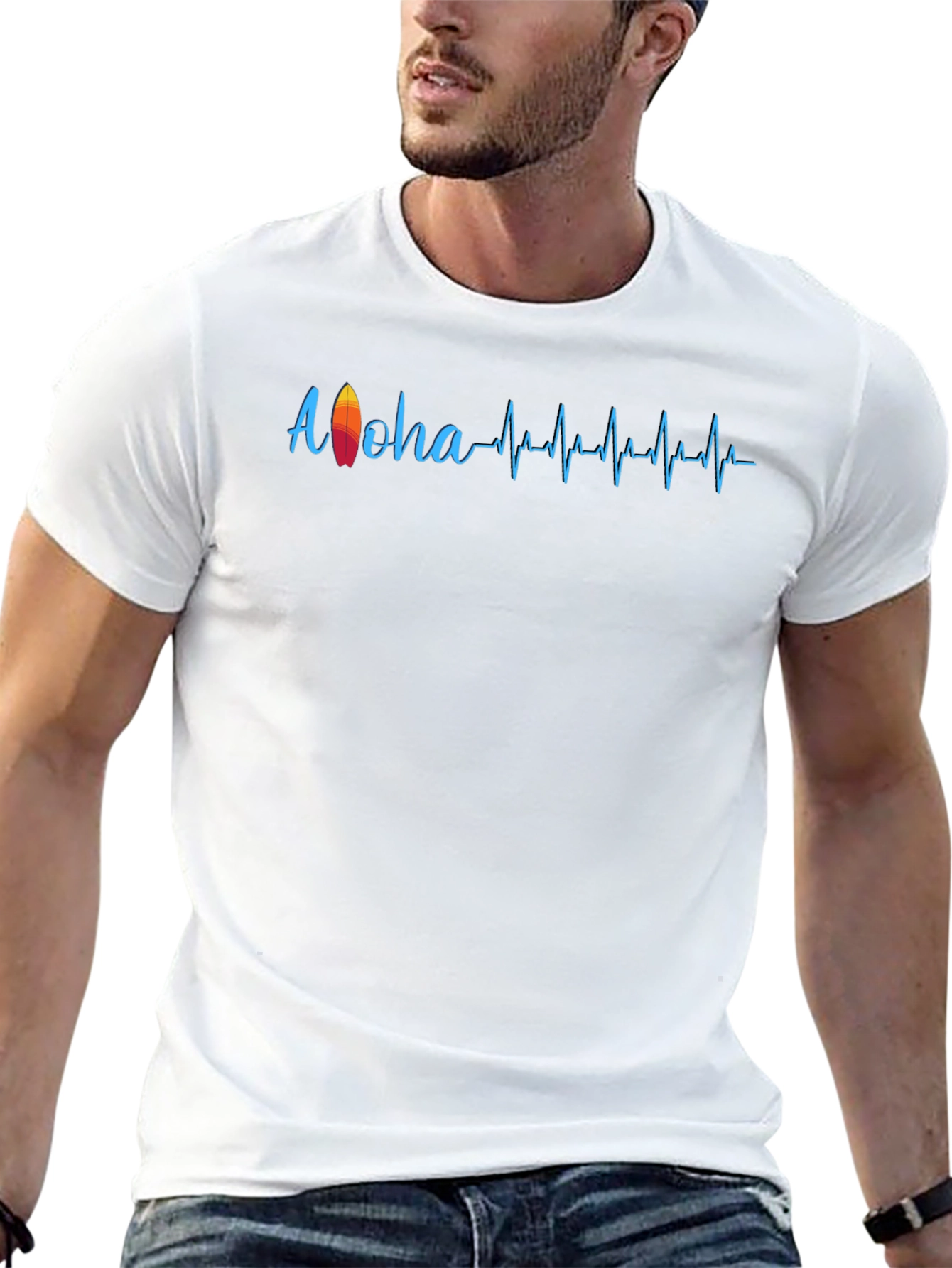 Aloha Surf Heartbeat T-Shirt - Black