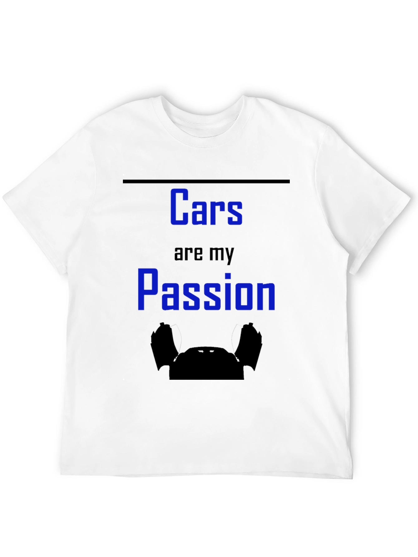 Cars are My Passion Black T-Shirt