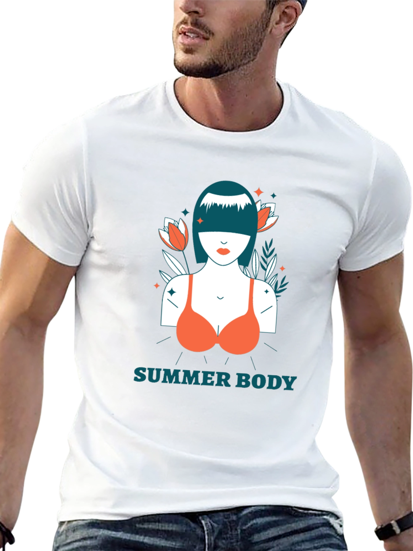 Summer Body Graphic Print T-Shirt