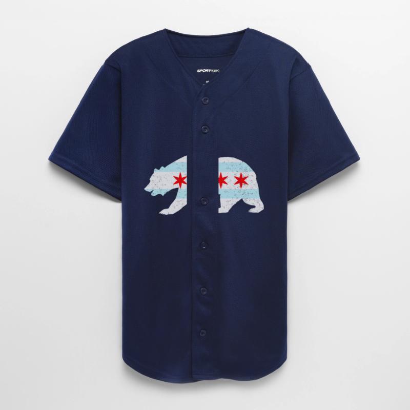 Sweet Vintage Retro Chicago City Flag Bear