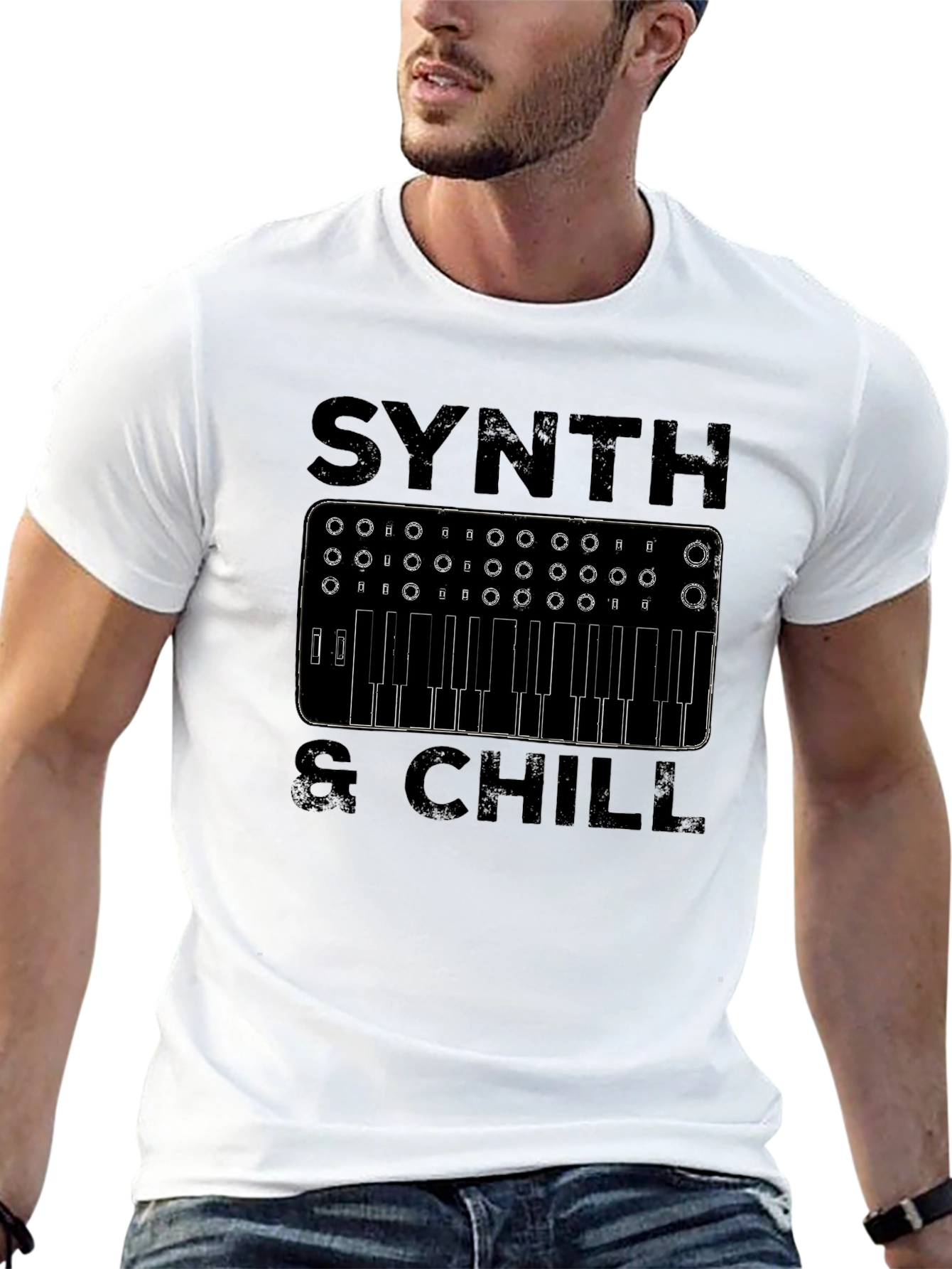 Synth & Chill T-Shirt - Music Lover Tee