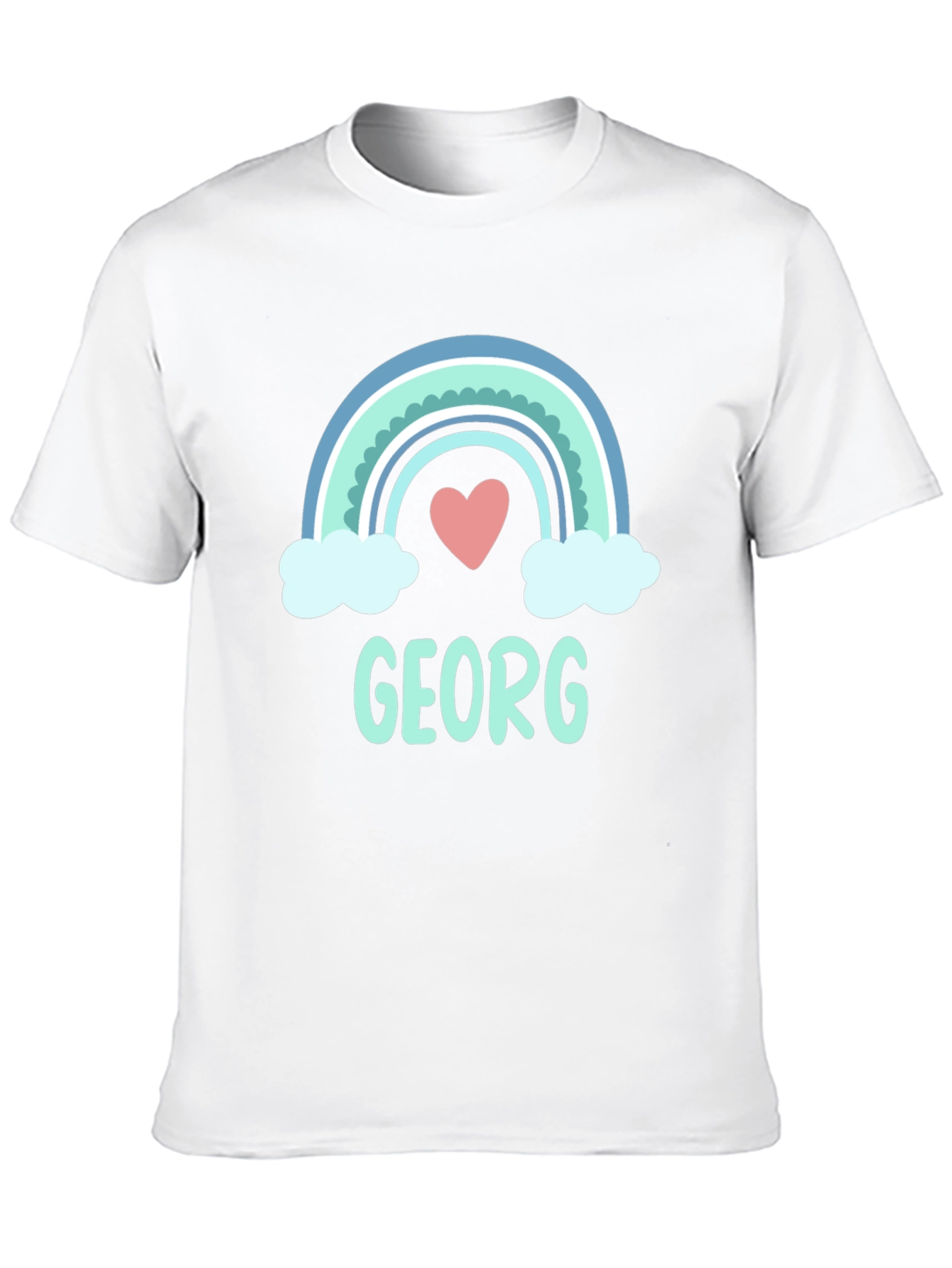 Personalized Georg Rainbow Heart T-Shirt