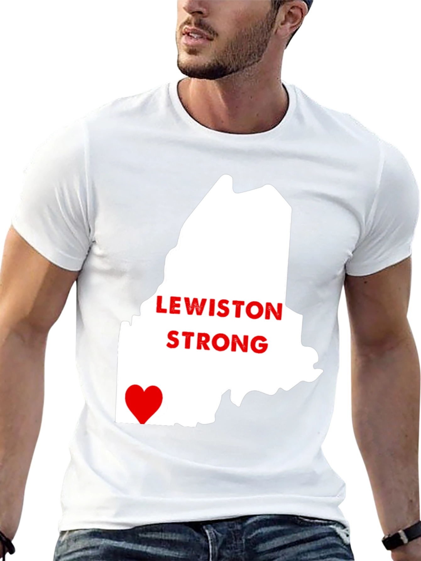 Lewiston Strong Graphic Tee - Maine Tribute