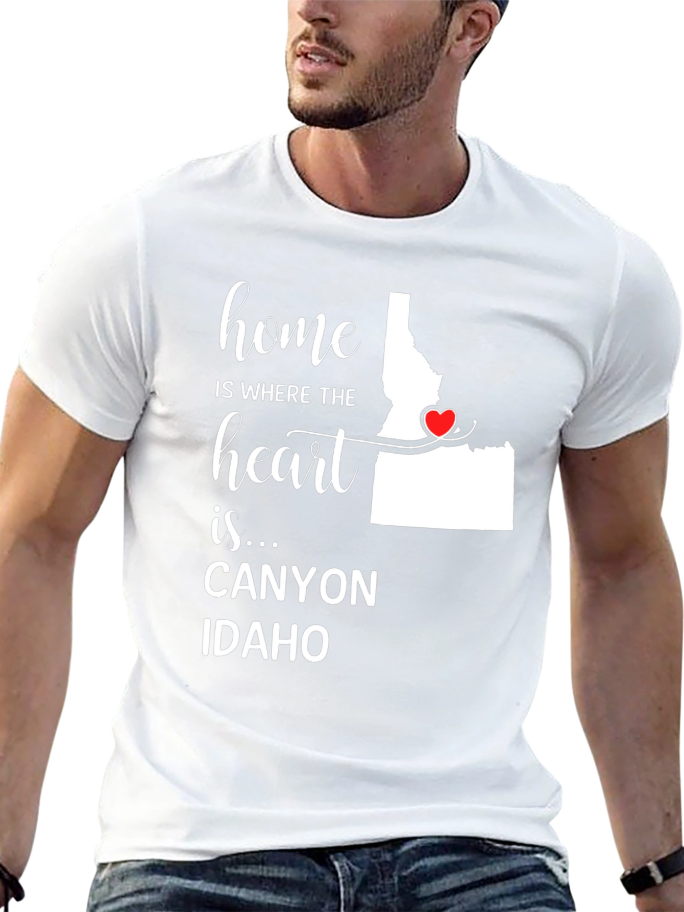 Home Is Where the Heart Is Idaho T-Shirt