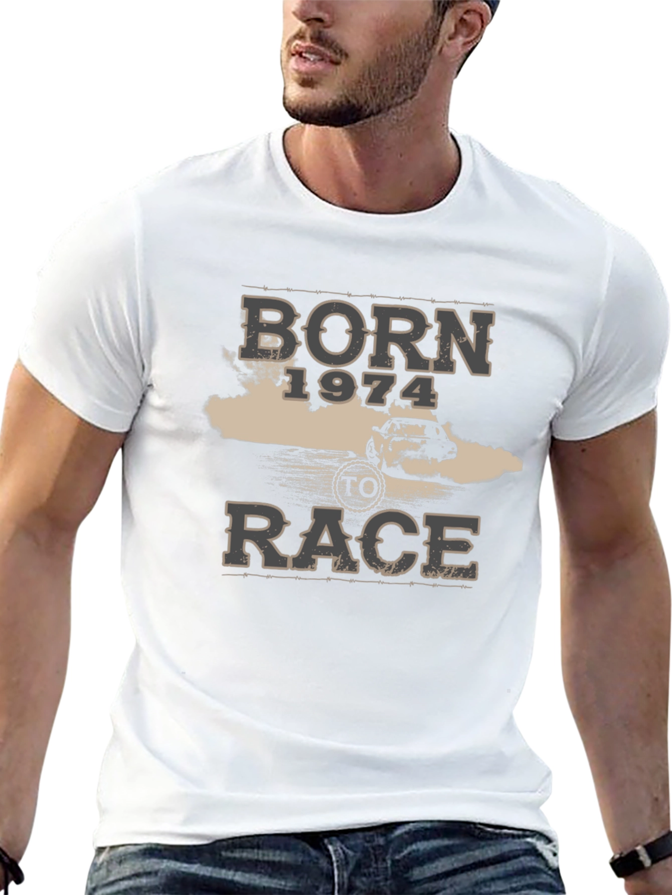 Born 1974 to Race Tee - Black
