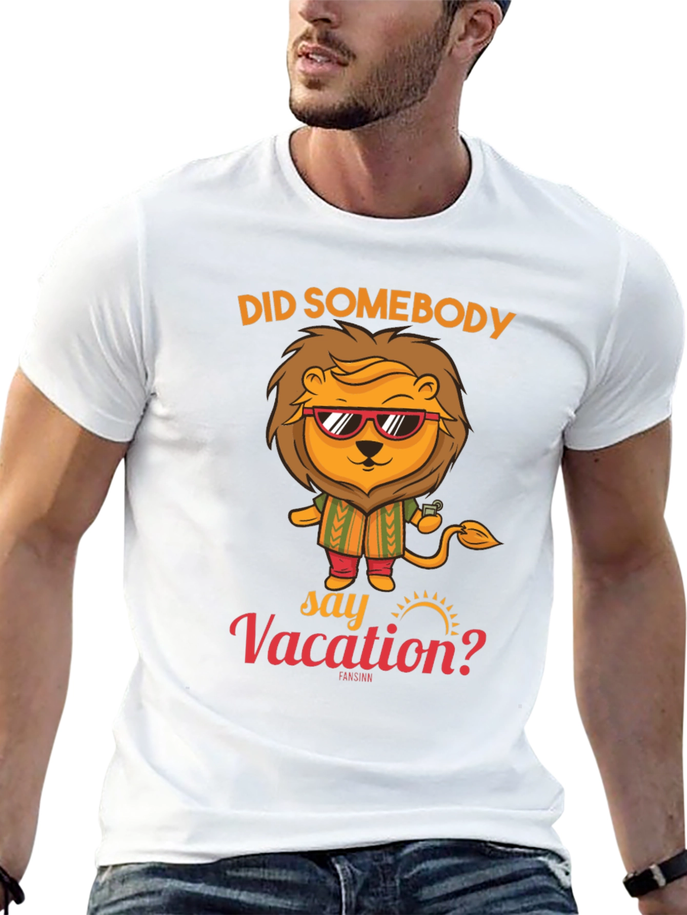 Vacation Lion Graphic T-Shirt