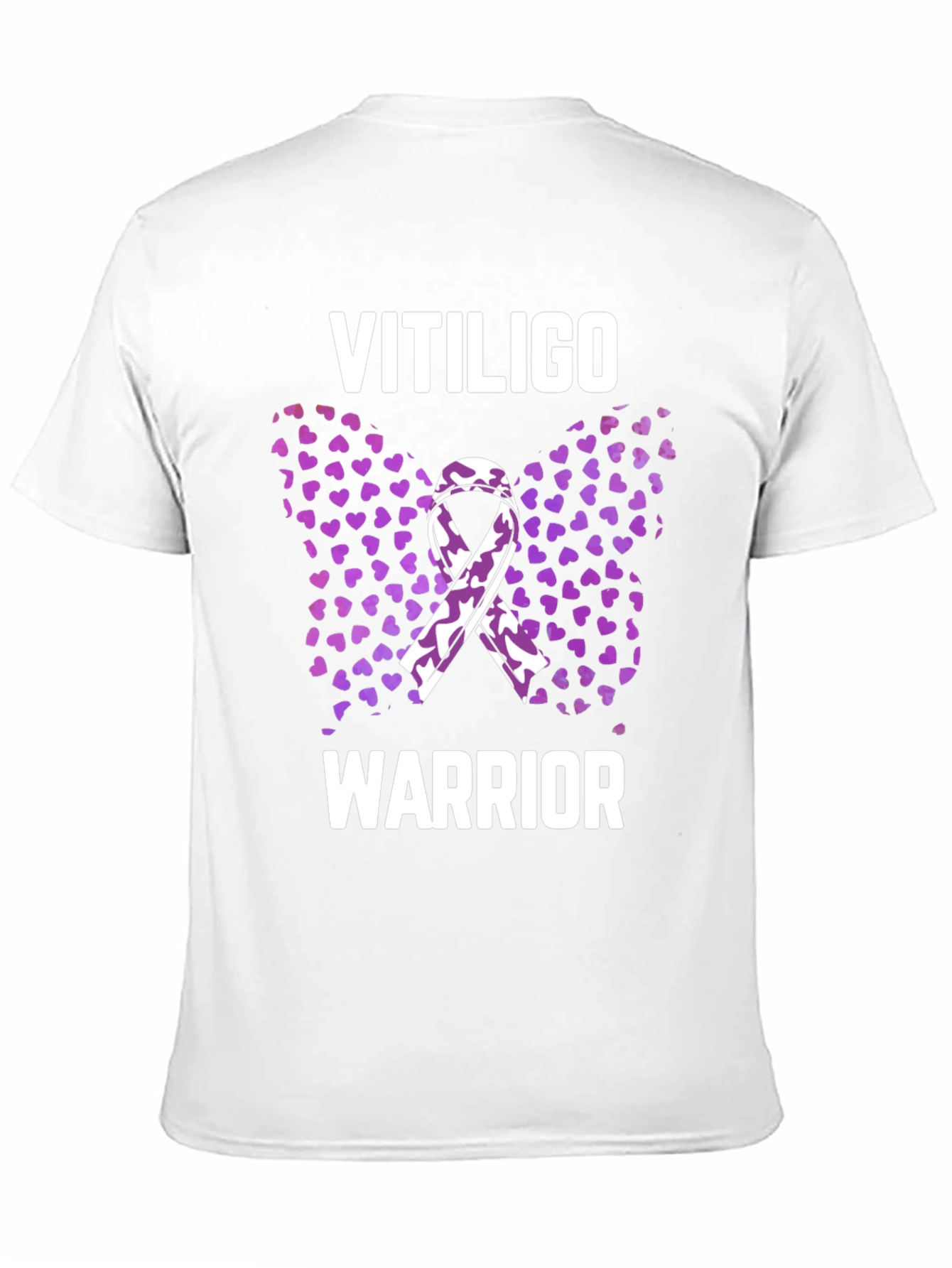 Vitiligo Warrior Butterfly Heart T-Shirt