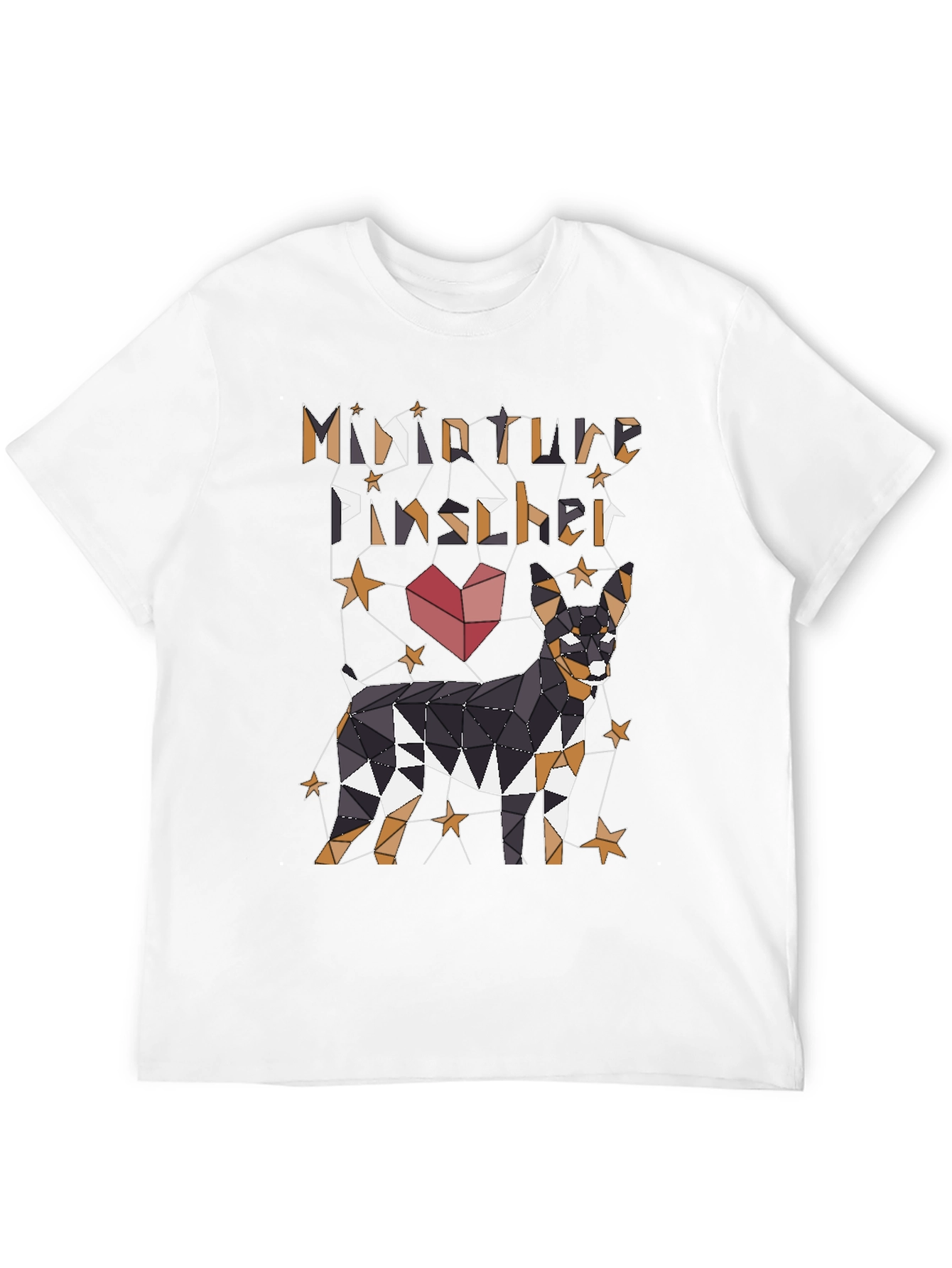 Miniature Pinscher Geometric Dog Graphic T-Shirt